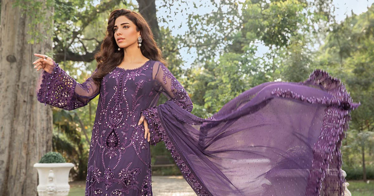Unstitched Embroidered Chiffon Suit | MPC-24-102 - Image 6