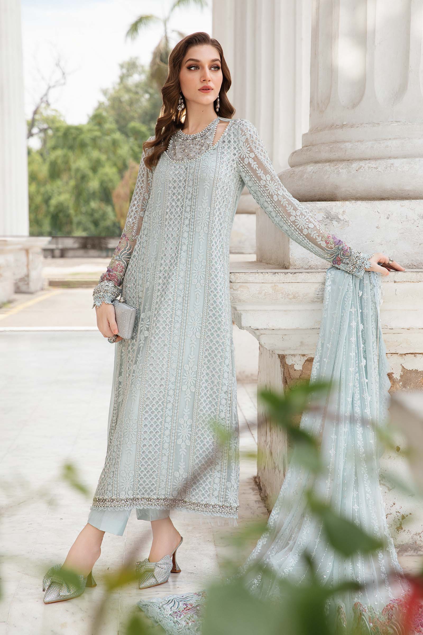 Unstitched Embroidered Chiffon Suit | MPC-24-103 - Image 8