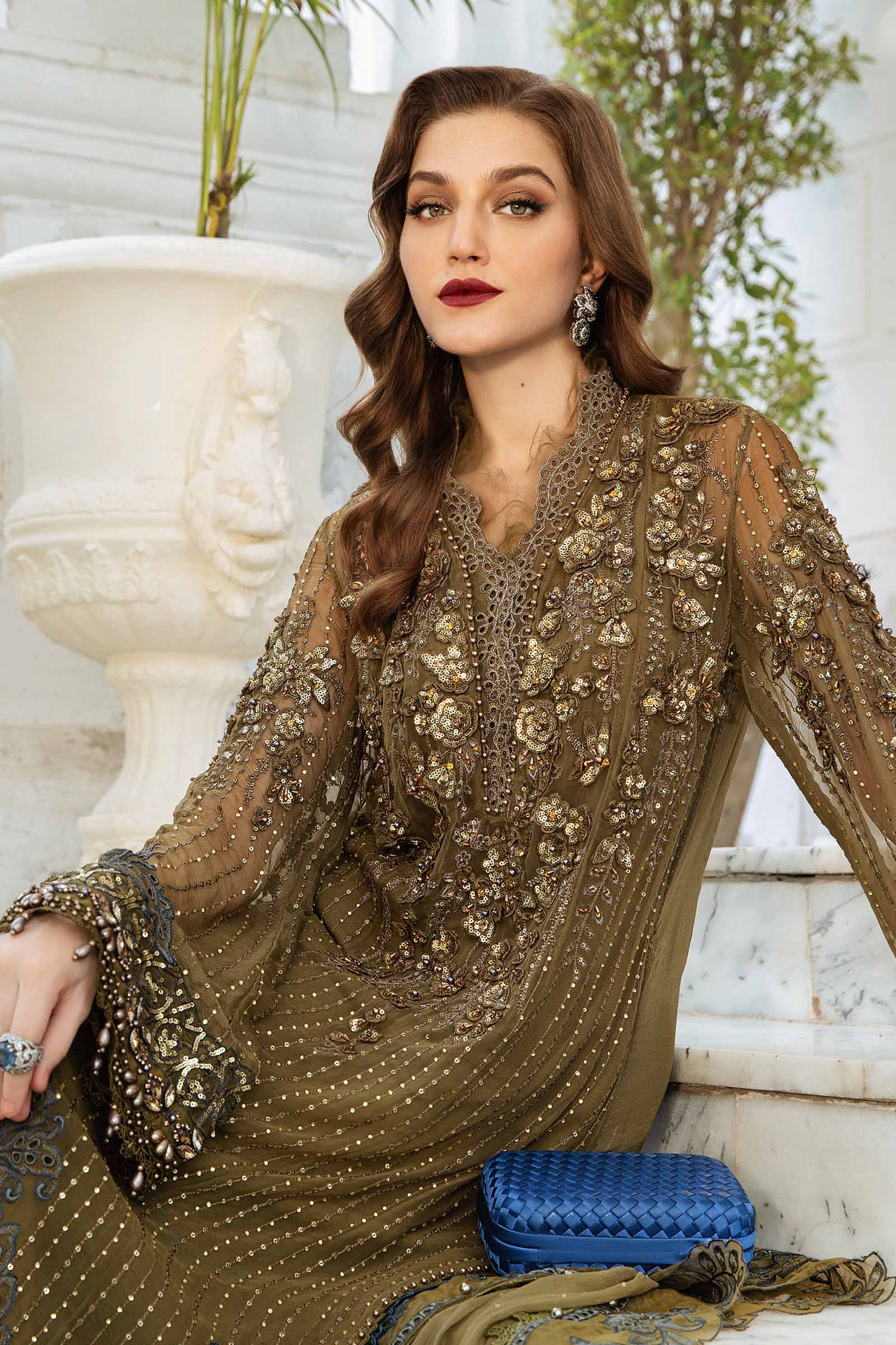 Unstitched Embroidered Chiffon Suit | MPC-24-108 - Image 2