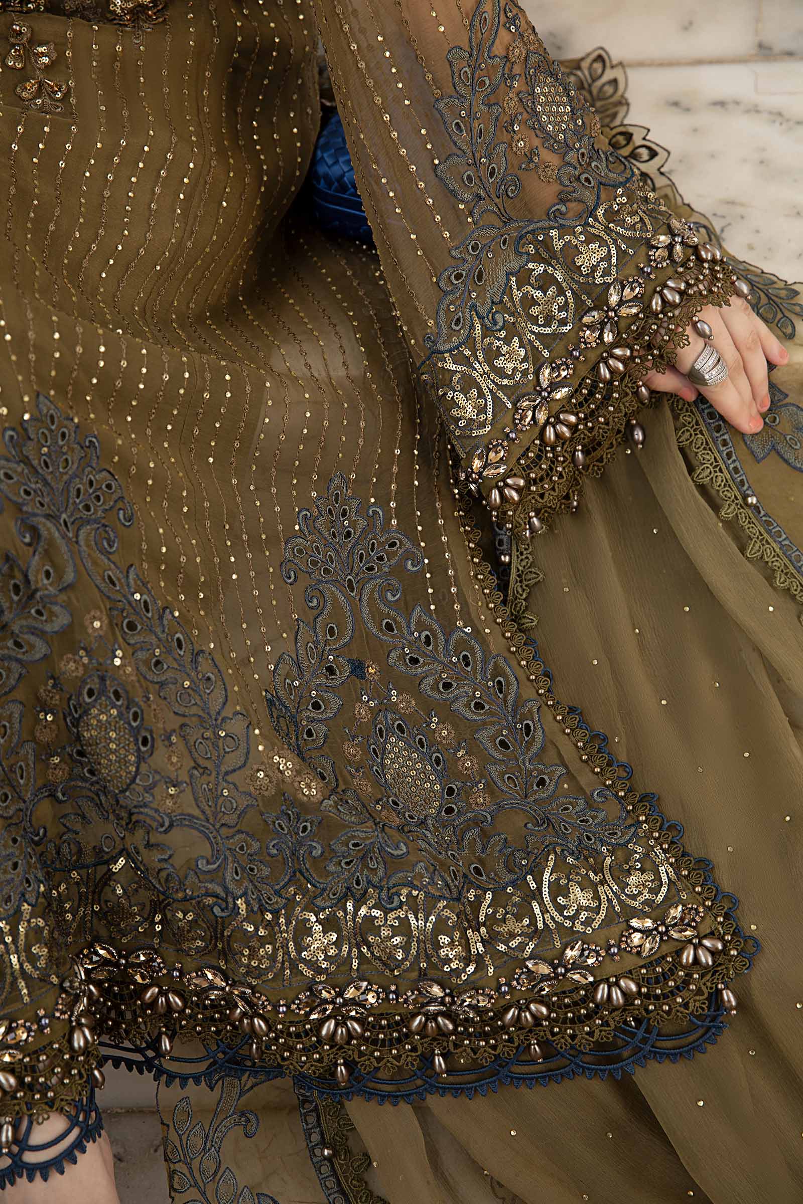 Unstitched Embroidered Chiffon Suit | MPC-24-108 - Image 5