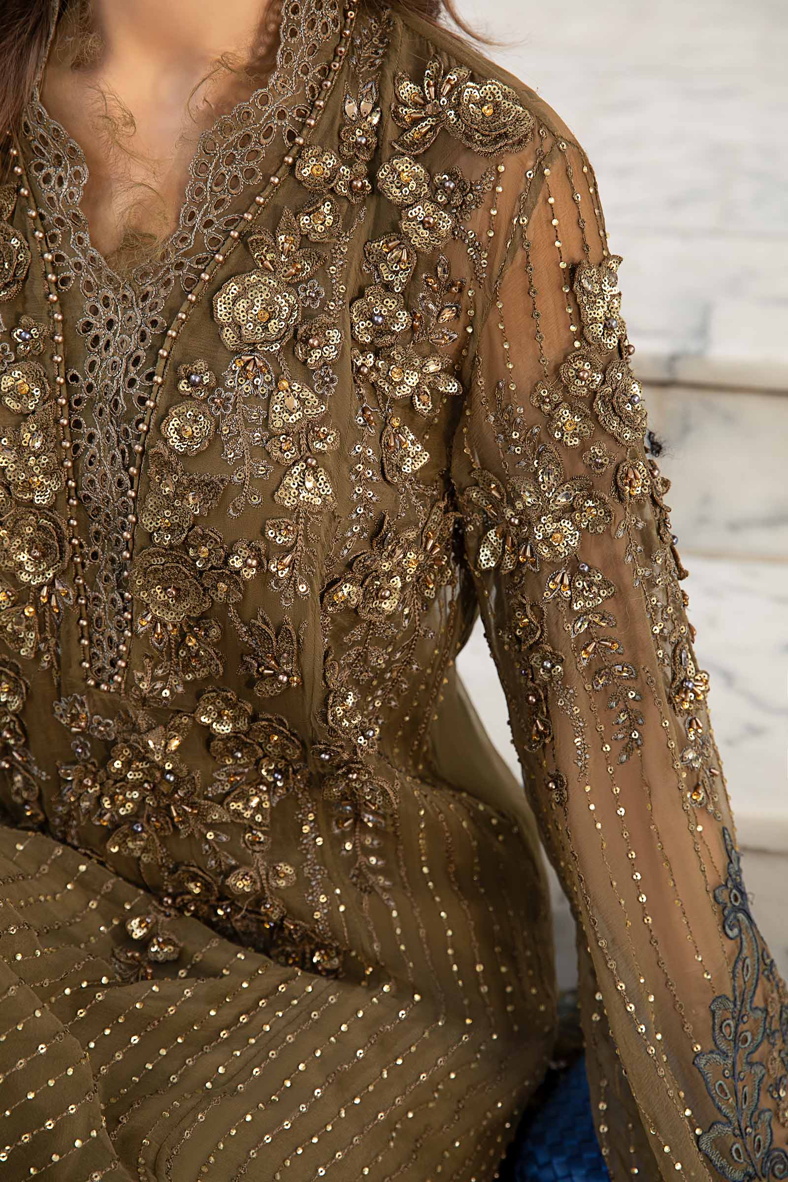 Unstitched Embroidered Chiffon Suit | MPC-24-108 - Image 6