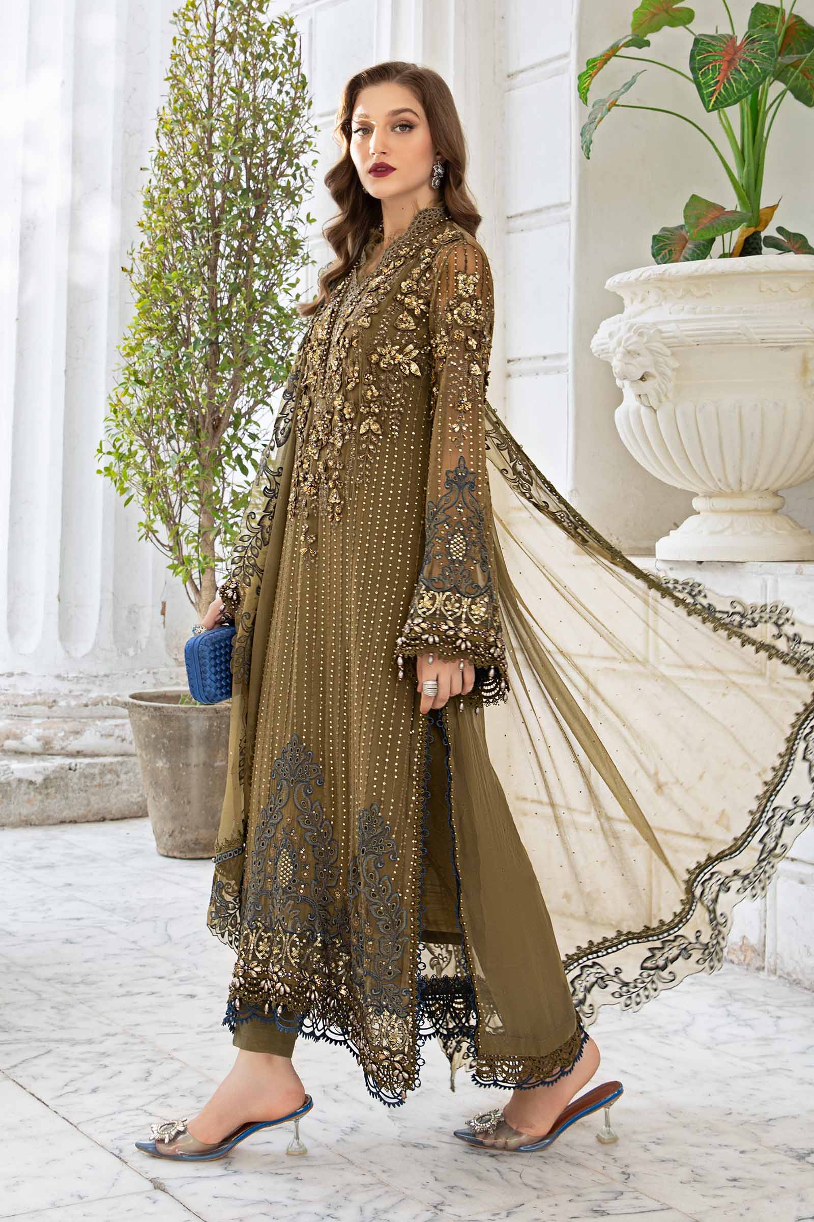 Unstitched Embroidered Chiffon Suit | MPC-24-108 - Image 7