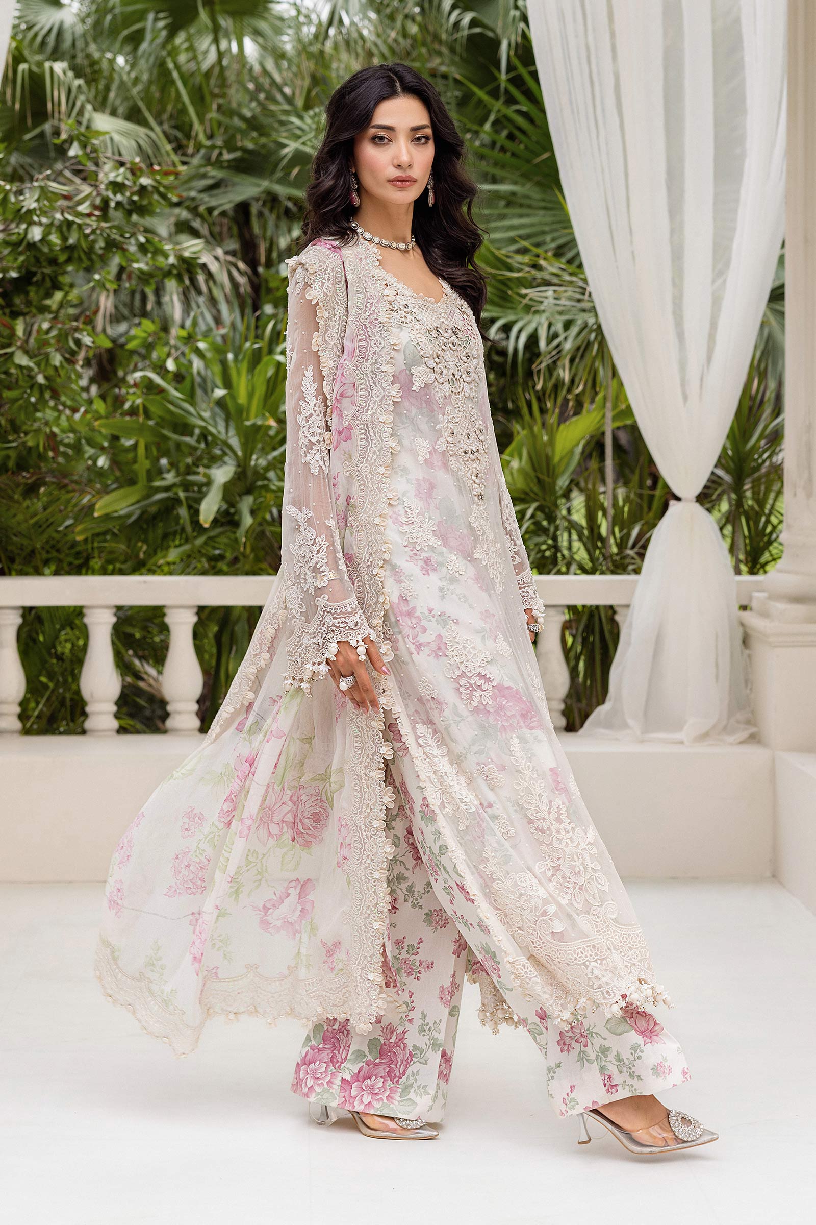 3 Piece Unstitched Embroidered Chiffon Suit | MPC-25-101 - Image 10