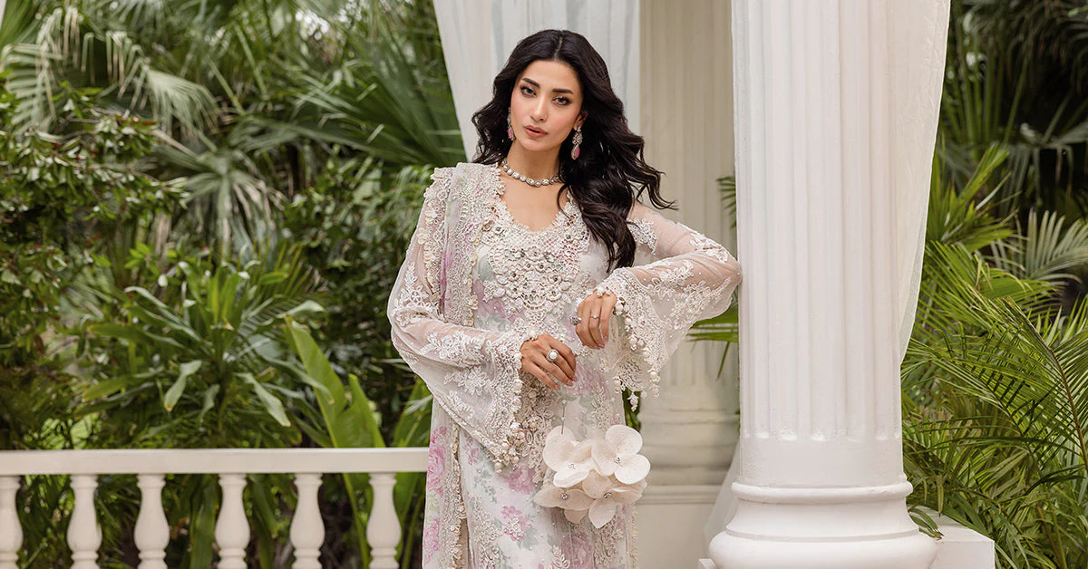 3 Piece Unstitched Embroidered Chiffon Suit | MPC-25-101 - Image 11
