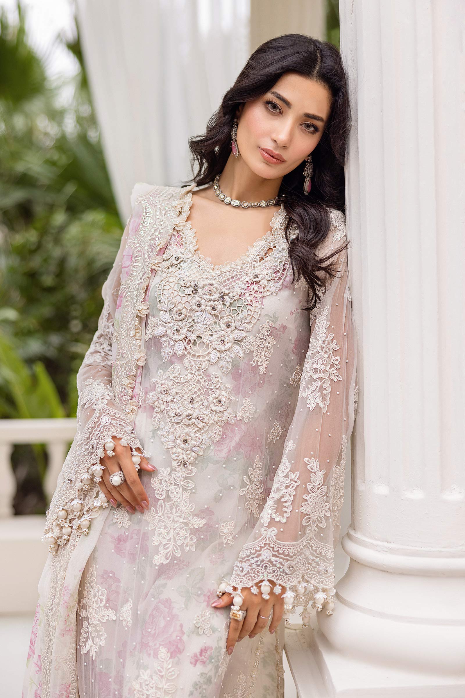 3 Piece Unstitched Embroidered Chiffon Suit | MPC-25-101 - Image 6
