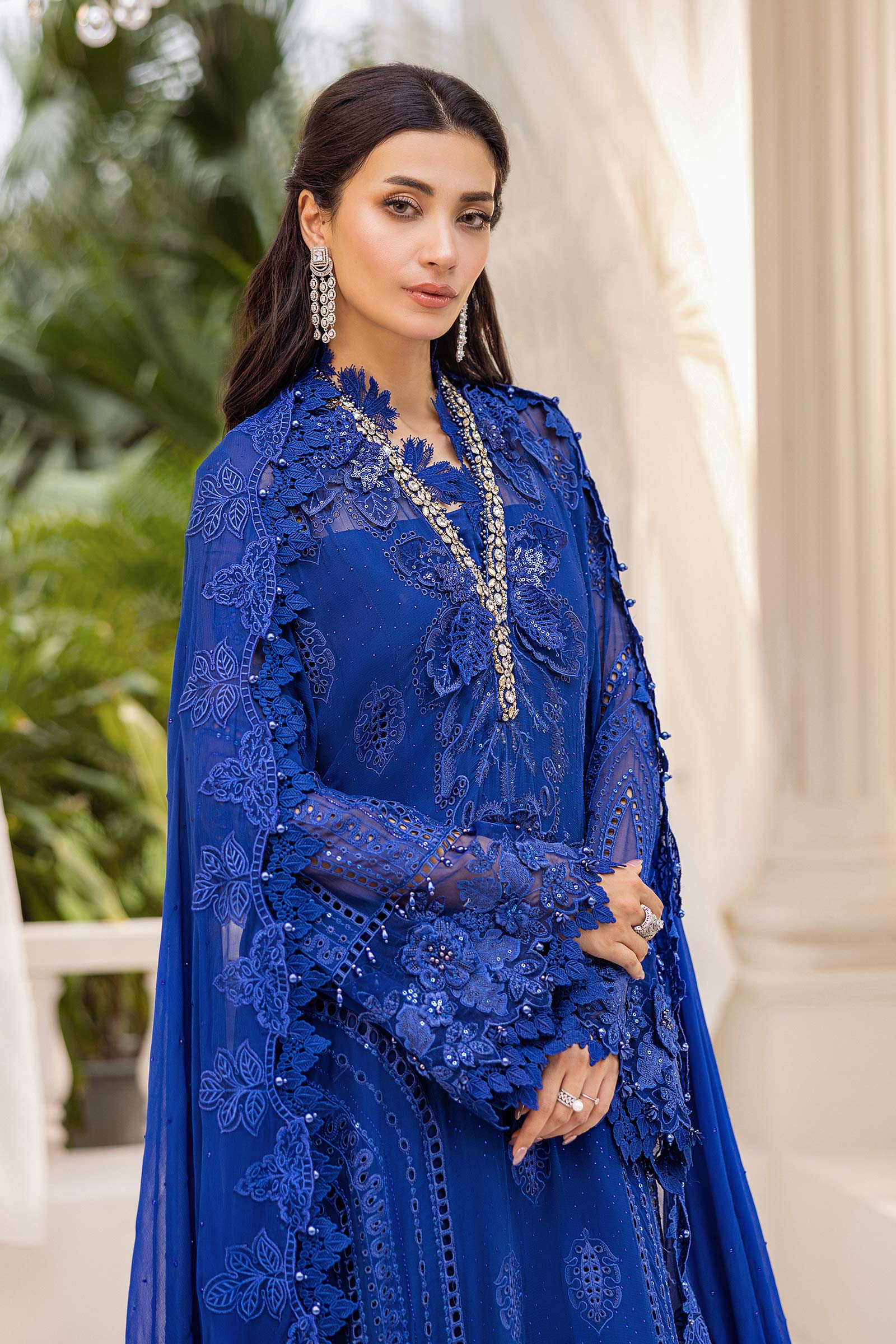 3 Piece Unstitched Embroidered Chiffon Suit | MPC-25-103 - Image 8