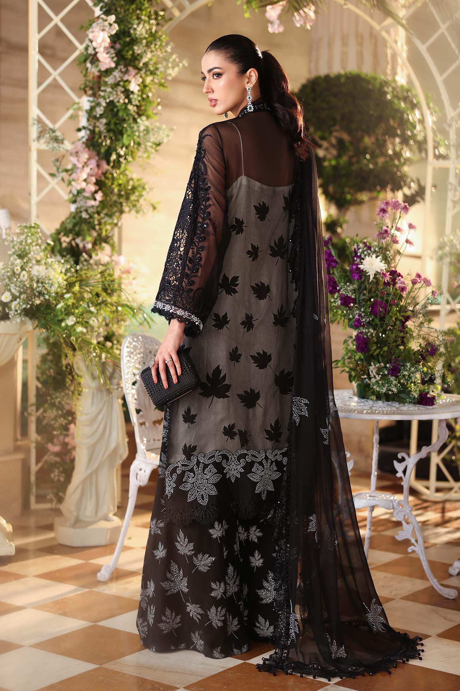 3 Piece Unstitched Embroidered Chiffon Suit - Image 12
