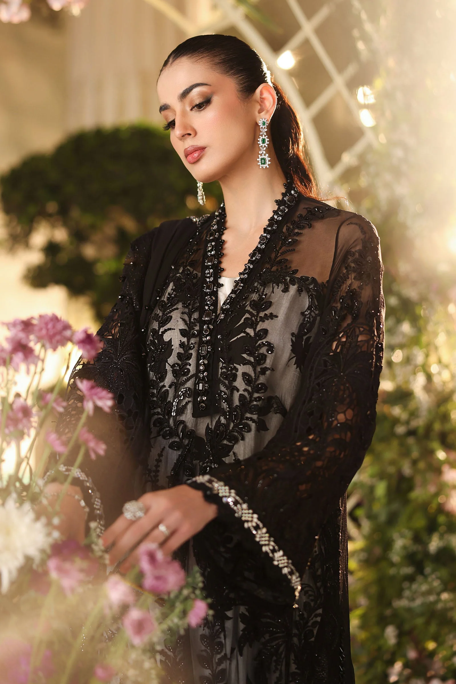 3 Piece Unstitched Embroidered Chiffon Suit - Image 3