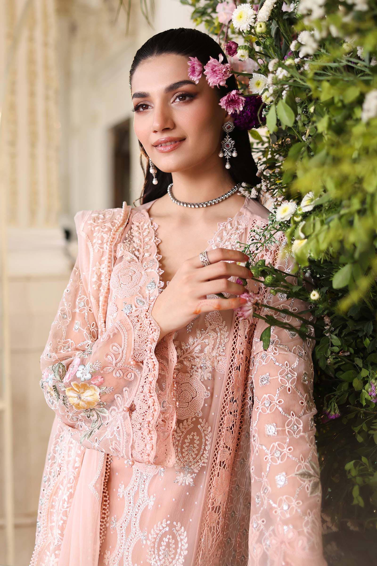 3 Piece Unstitched Embroidered Chiffon Suit - Image 5