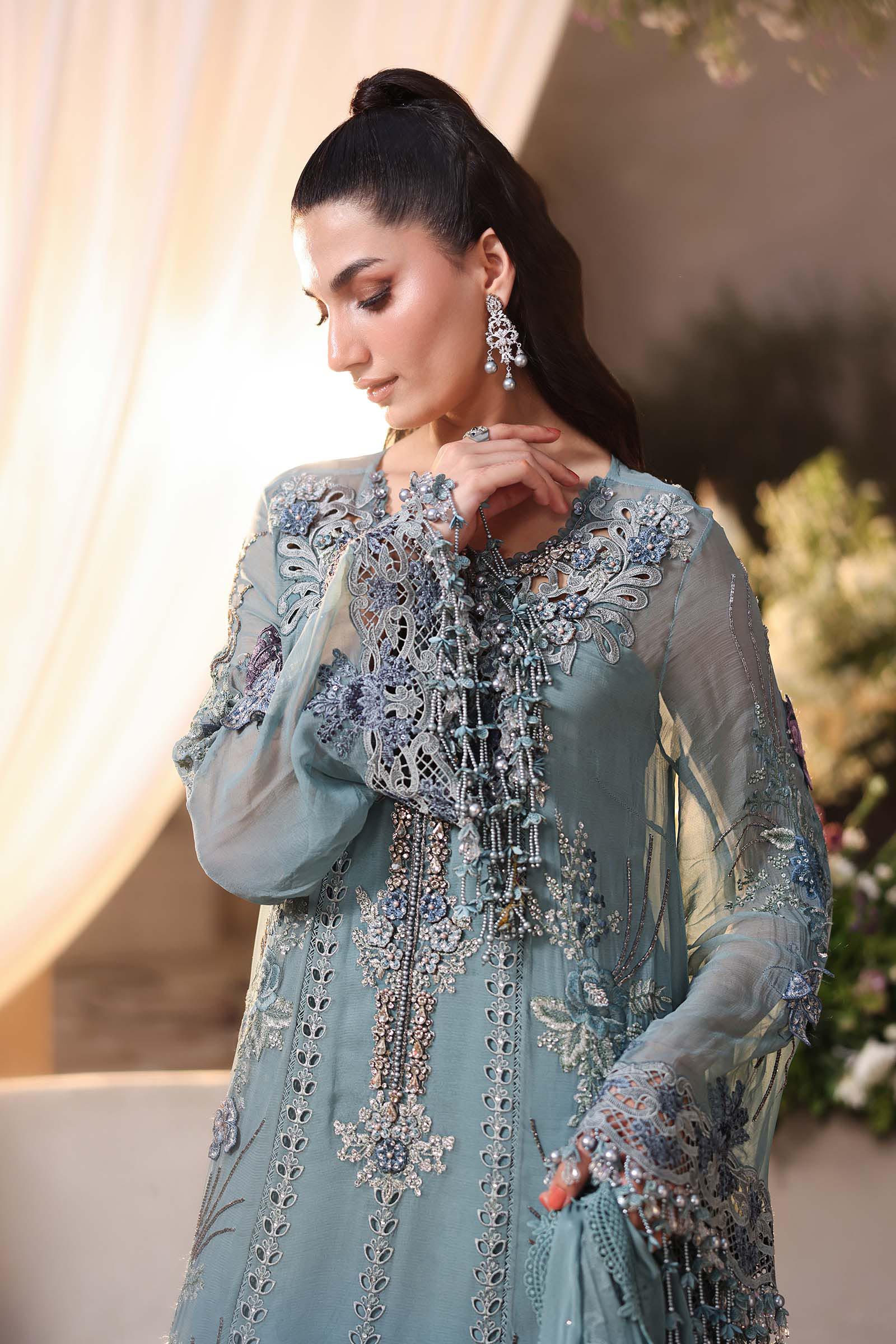 3 Piece Unstitched Embroidered Chiffon Suit - Image 5