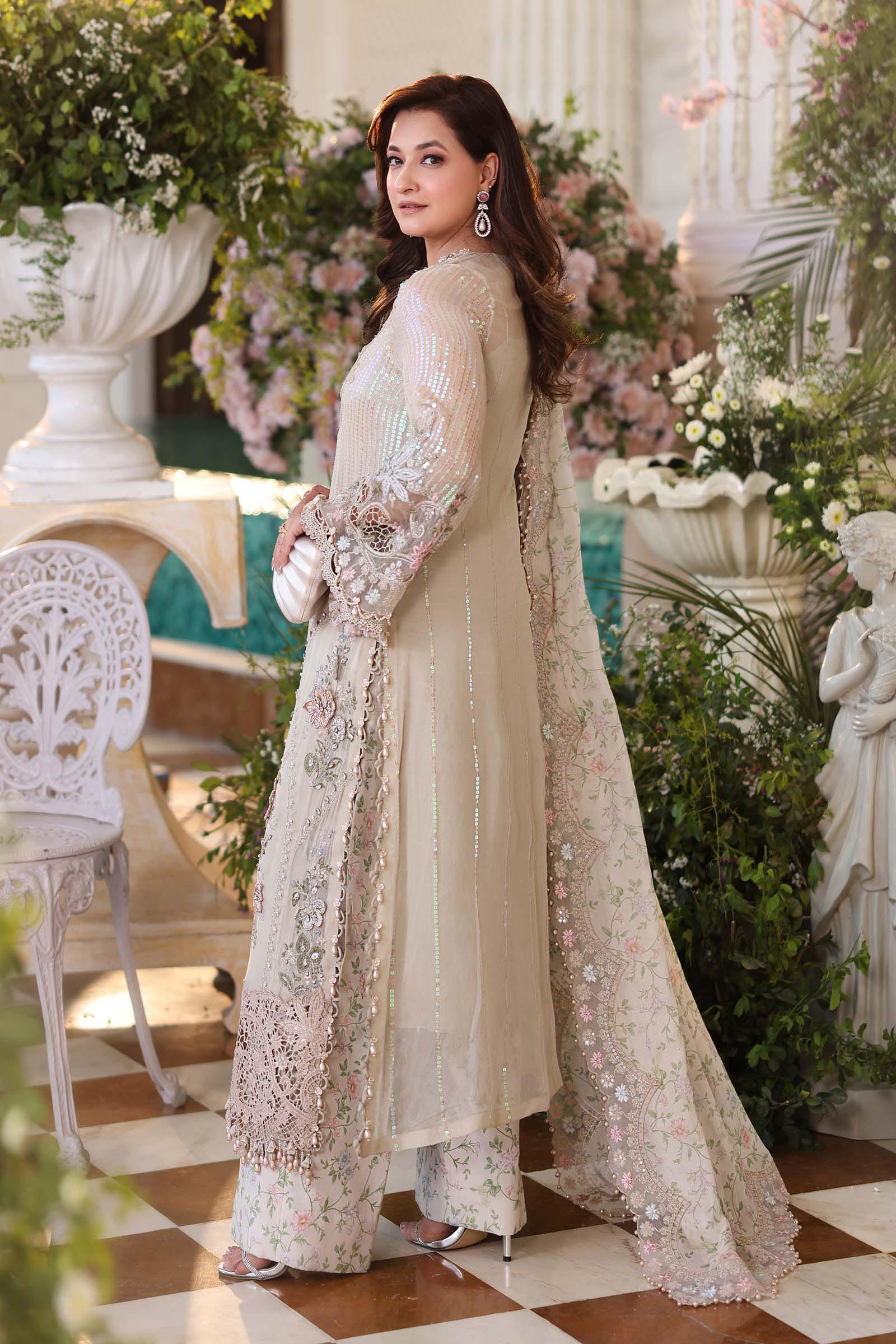 3 Piece Unstitched Embroidered Chiffon Suit - Image 11