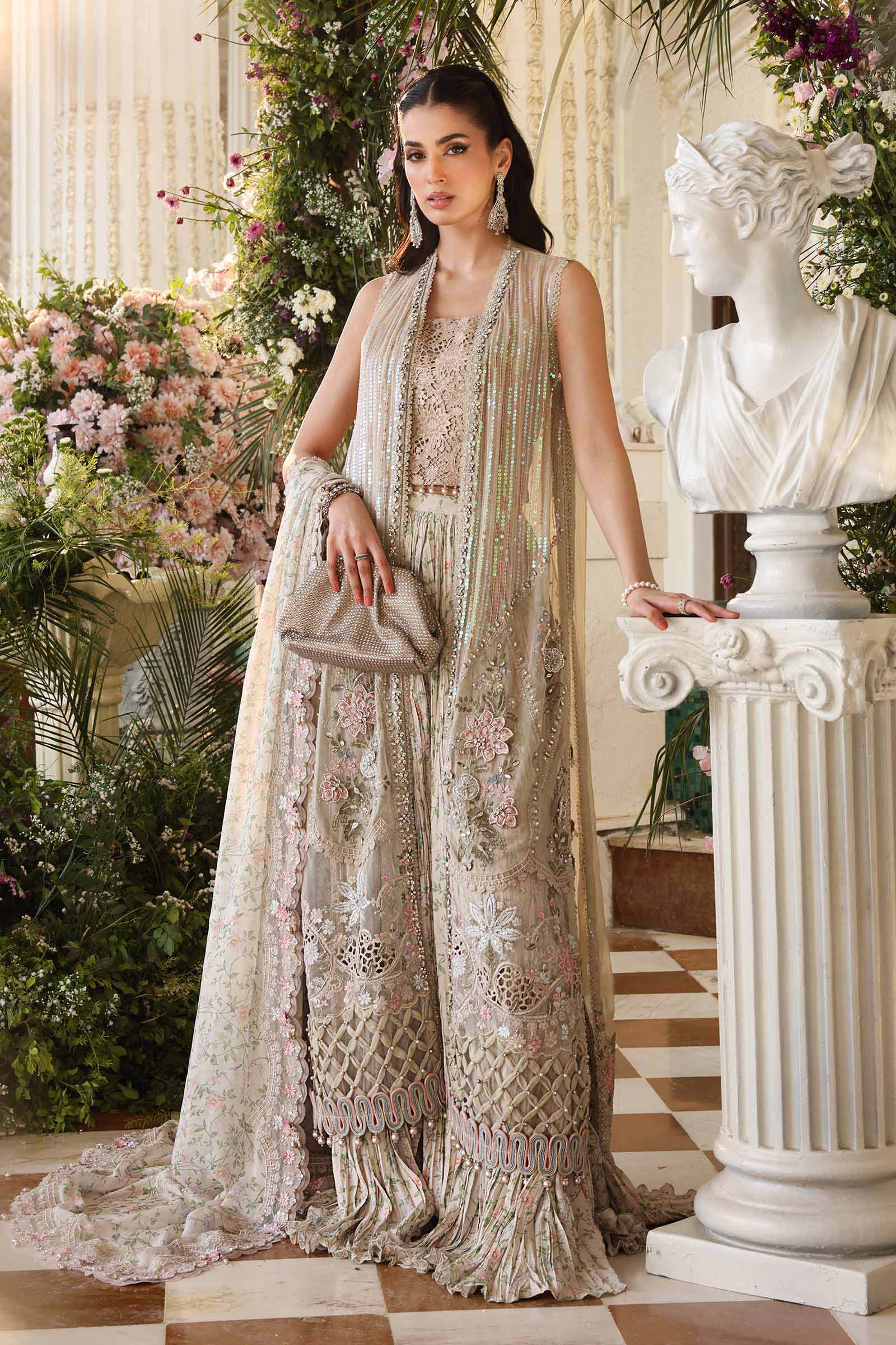 3 Piece Unstitched Embroidered Chiffon Suit - Image 9