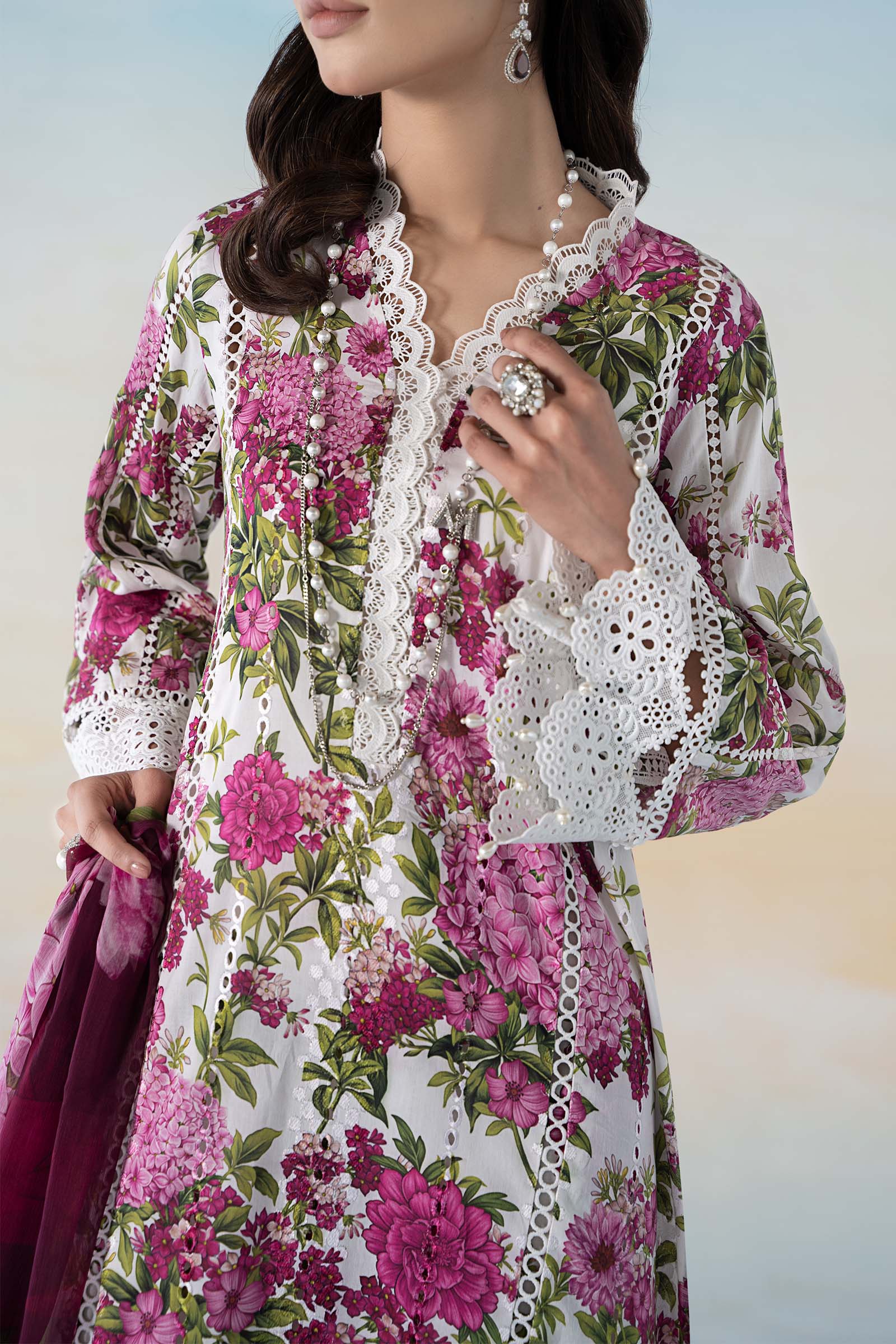 3 PIECE PRINTED DOBBY LAWN SUIT | MPS-2102-A - Image 3
