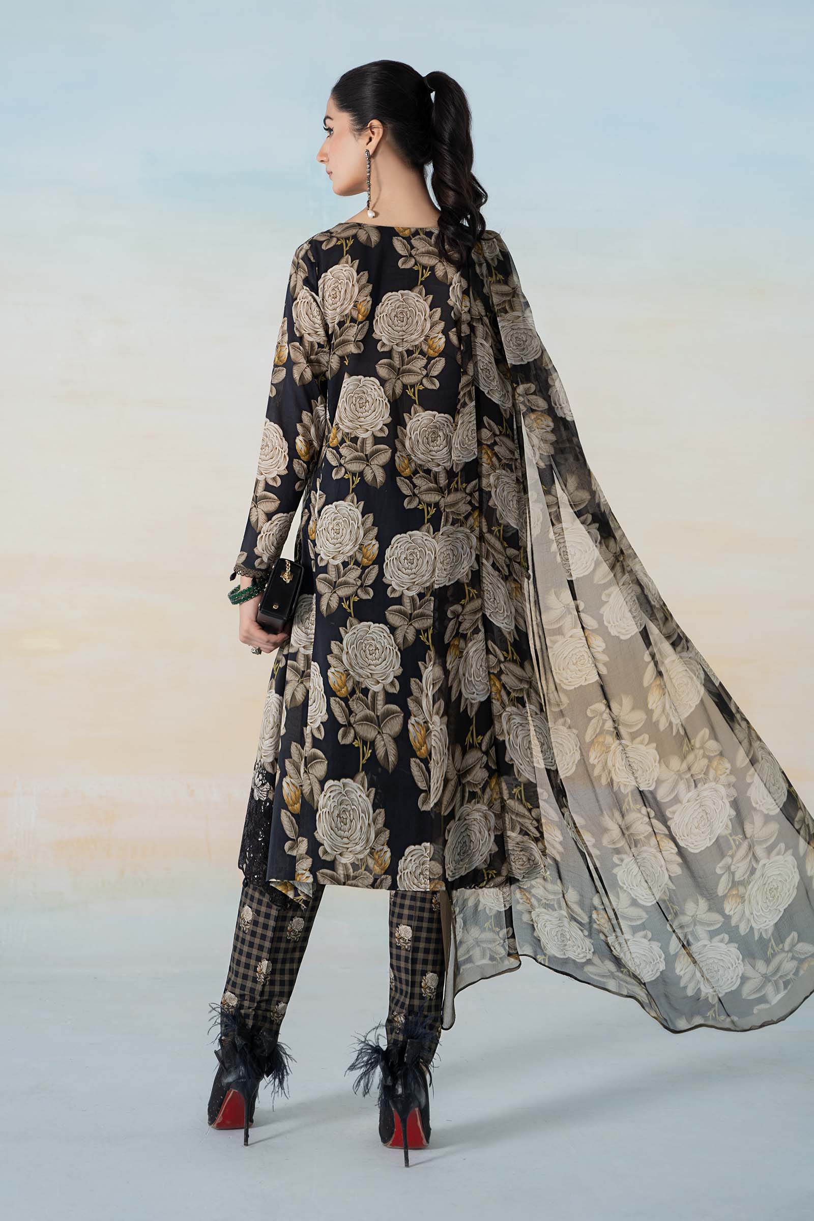3 PIECE PRINTED LAWN SUIT | MPS-2103-B - Image 7