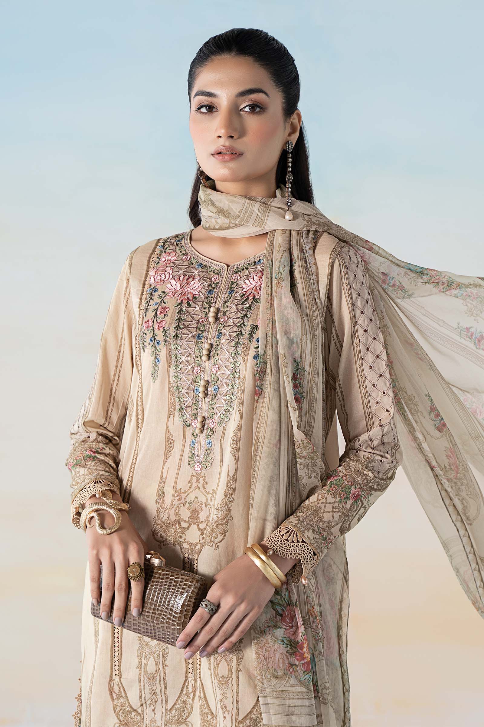 3 PIECE PRINTED LAWN SUIT | MPS-2104-A - Image 2