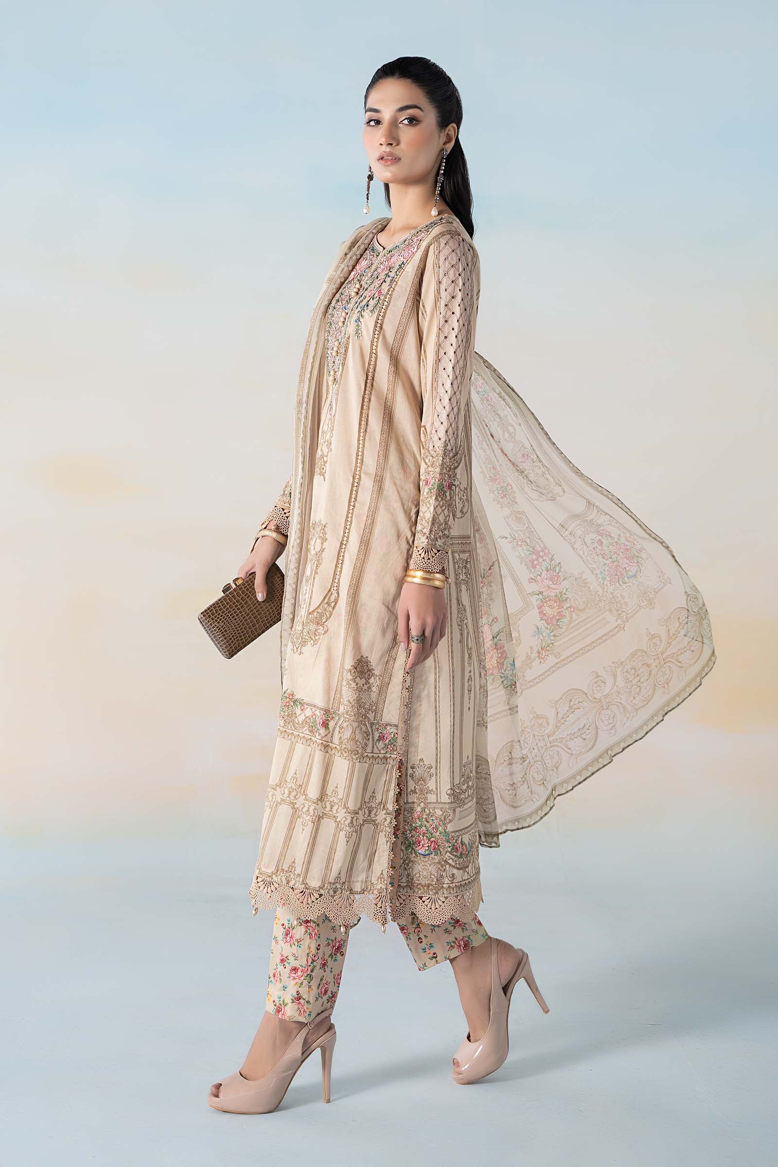 3 PIECE PRINTED LAWN SUIT | MPS-2104-A - Image 5