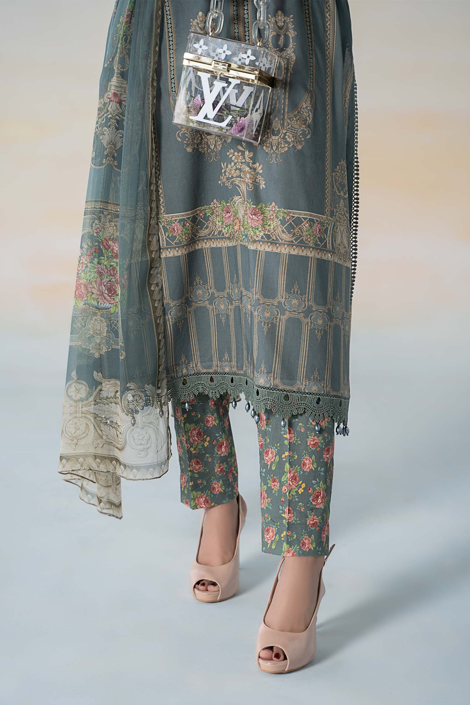 3 PIECE PRINTED LAWN SUIT | MPS-2104-B - Image 4