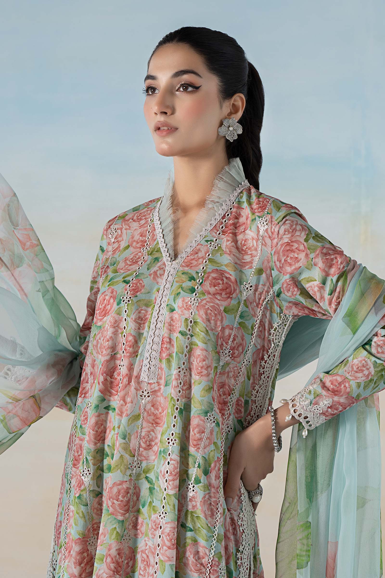 3 PIECE PRINTED LAWN SUIT | MPS-2106-A - Image 2