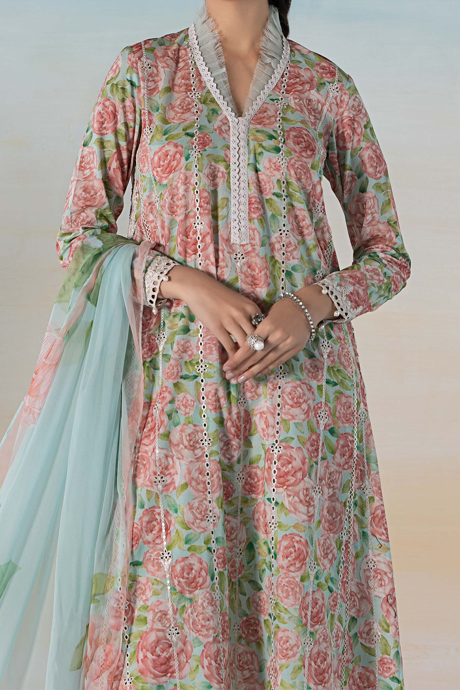 3 PIECE PRINTED LAWN SUIT | MPS-2106-A - Image 3