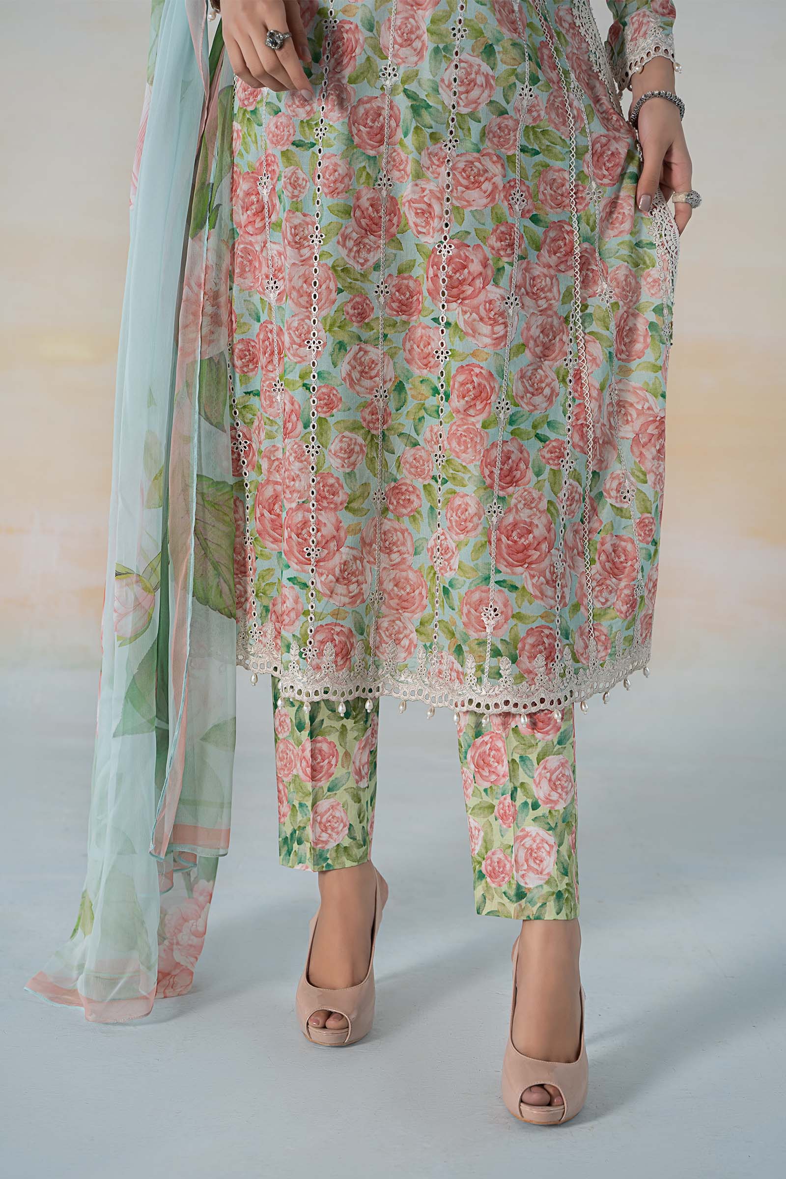 3 PIECE PRINTED LAWN SUIT | MPS-2106-A - Image 4
