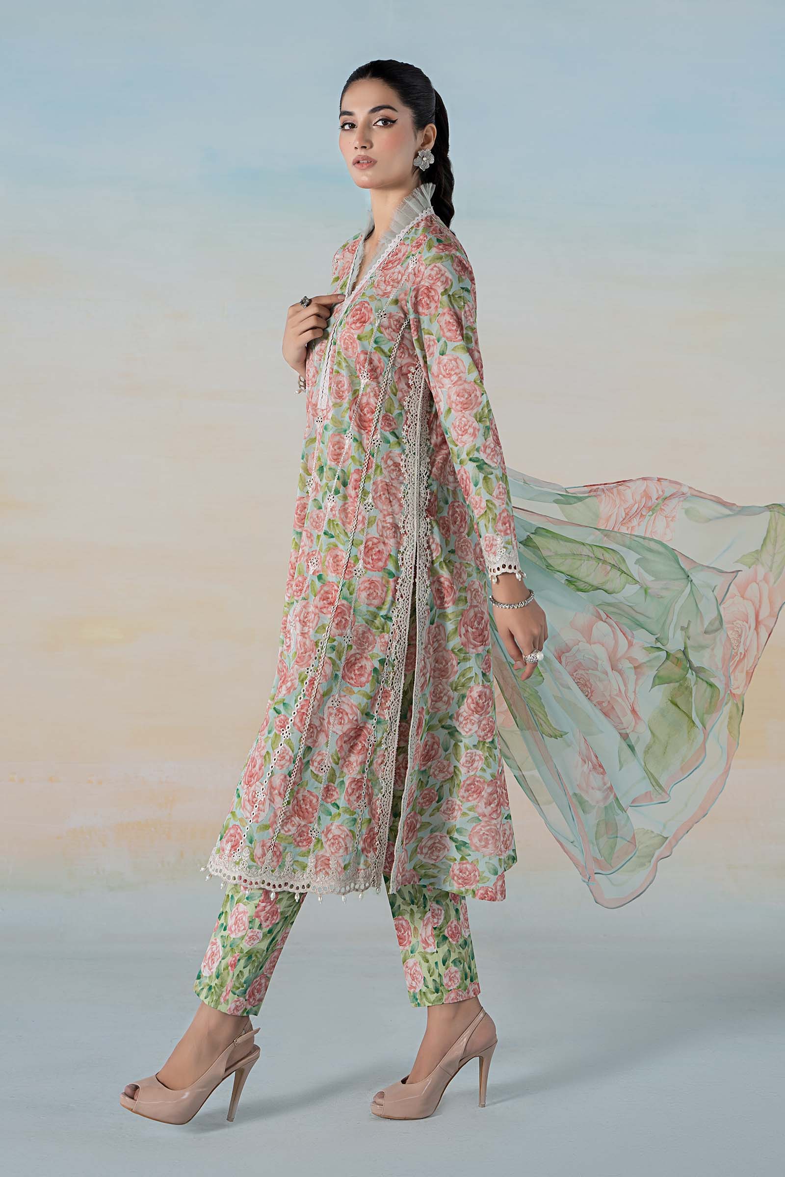 3 PIECE PRINTED LAWN SUIT | MPS-2106-A - Image 6