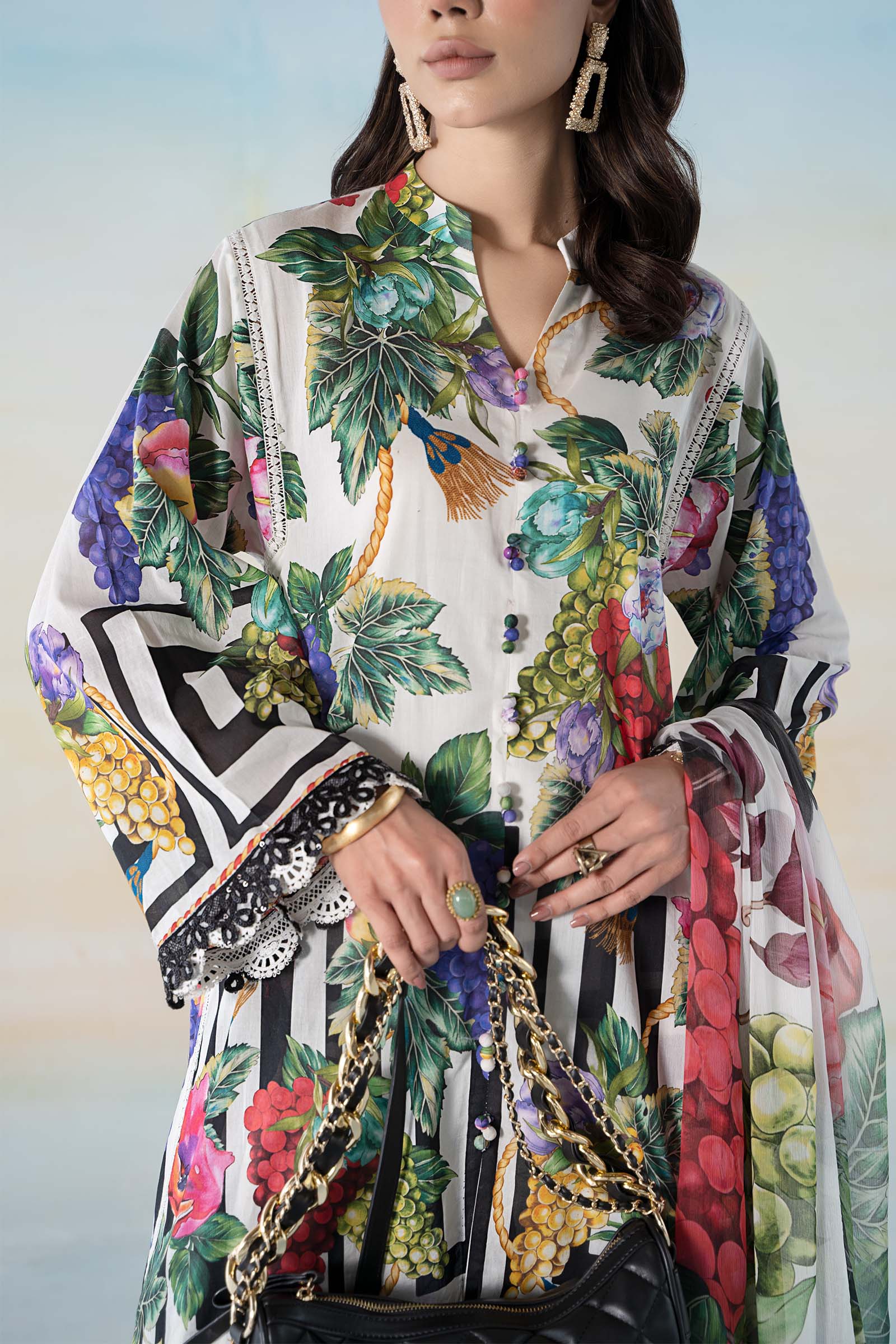 3 PIECE PRINTED LAWN SUIT | MPS-2108-A - Image 4