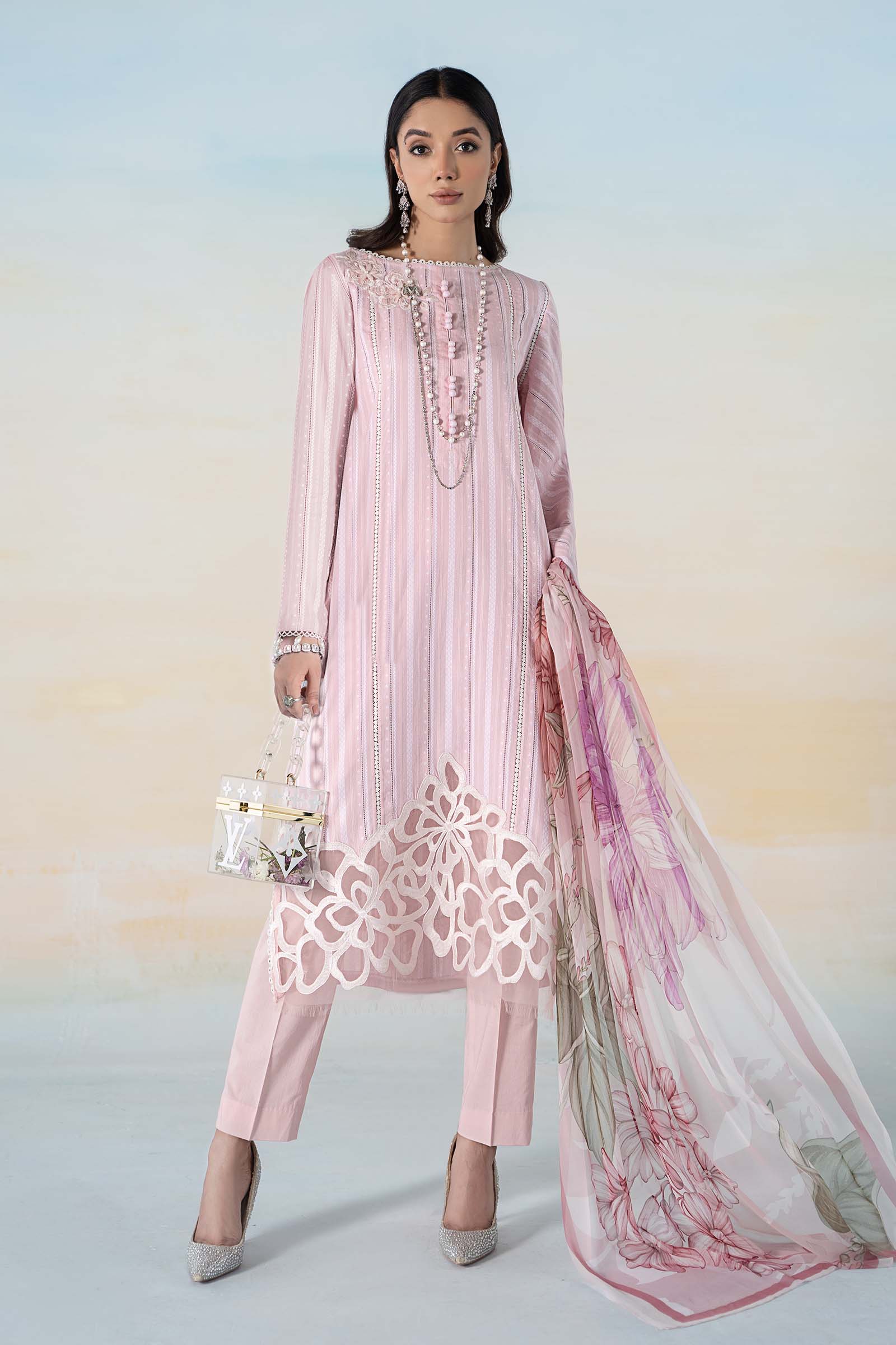 3 PIECE DYED LAWN SUIT | MPS-2109-B