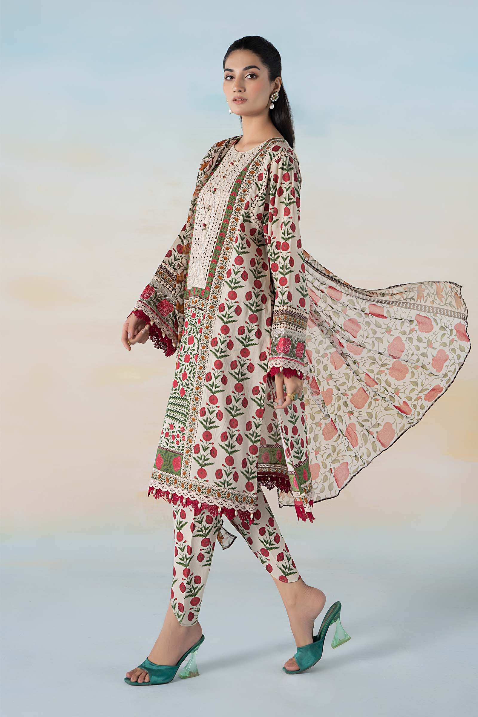 3 PIECE PRINTED LAWN SUIT - Image 5
