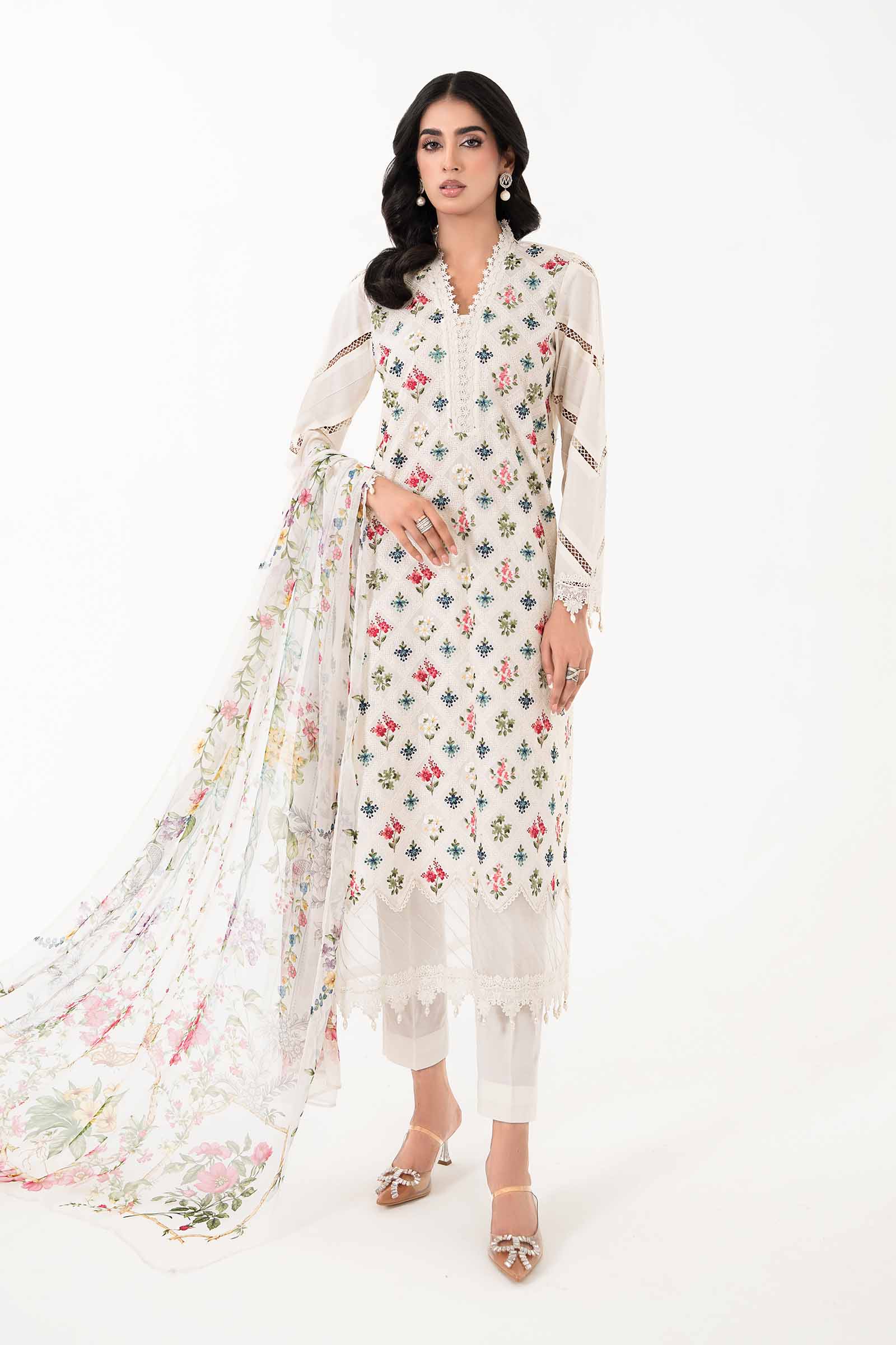 3 Piece Embroidered Lawn Suit | MPS-2203-A