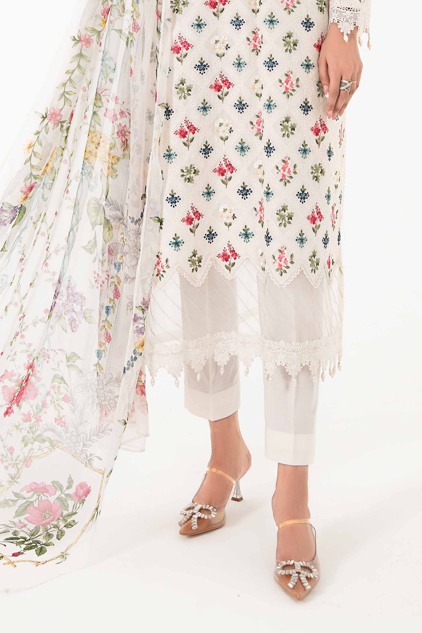 3 Piece Embroidered Lawn Suit | MPS-2203-A - Image 3