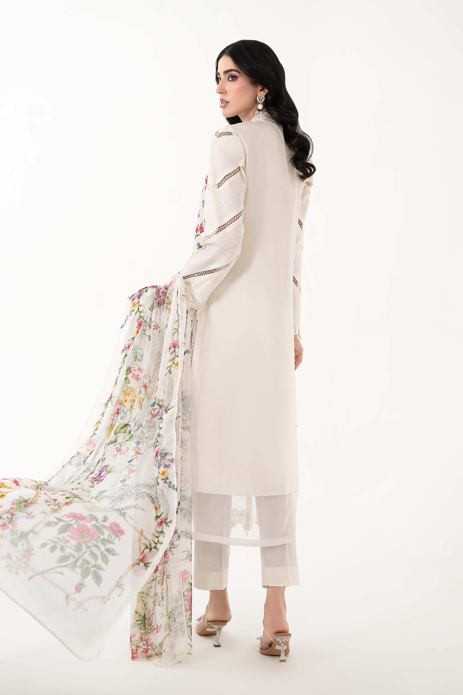 3 Piece Embroidered Lawn Suit | MPS-2203-A - Image 5