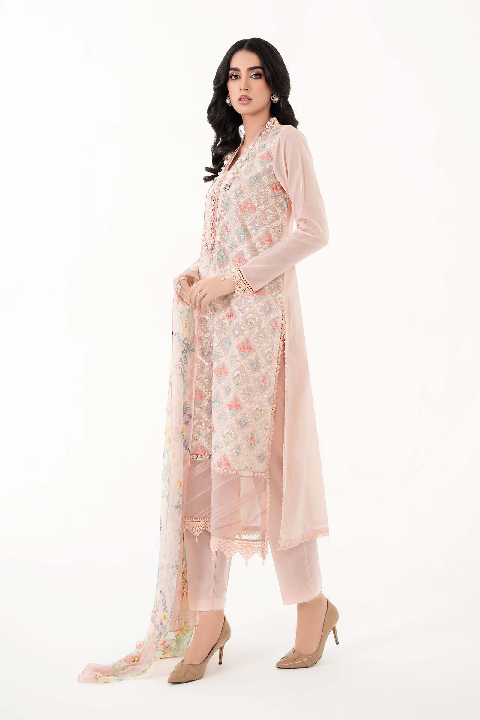 3 Piece Embroidered Lawn Suit | MPS-2203-B - Image 5