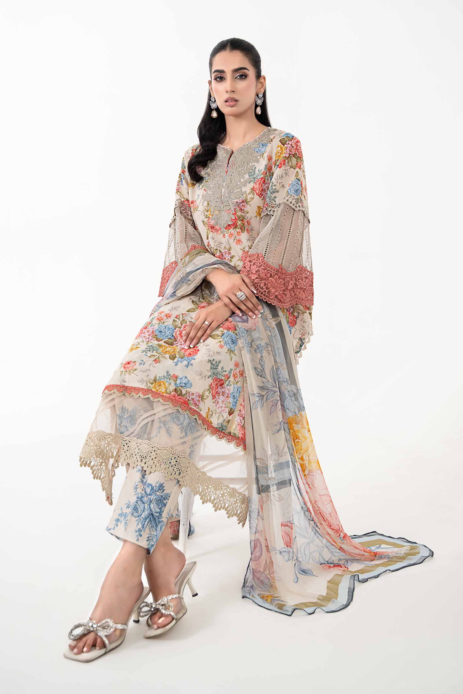 3 Piece Printed Lawn Suit | MPS-2204-A - Image 3