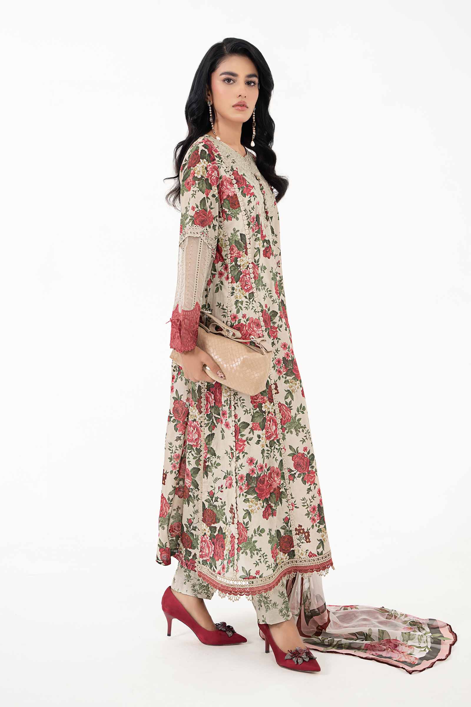 3 Piece Printed Lawn Suit | MPS-2204-B - Image 5
