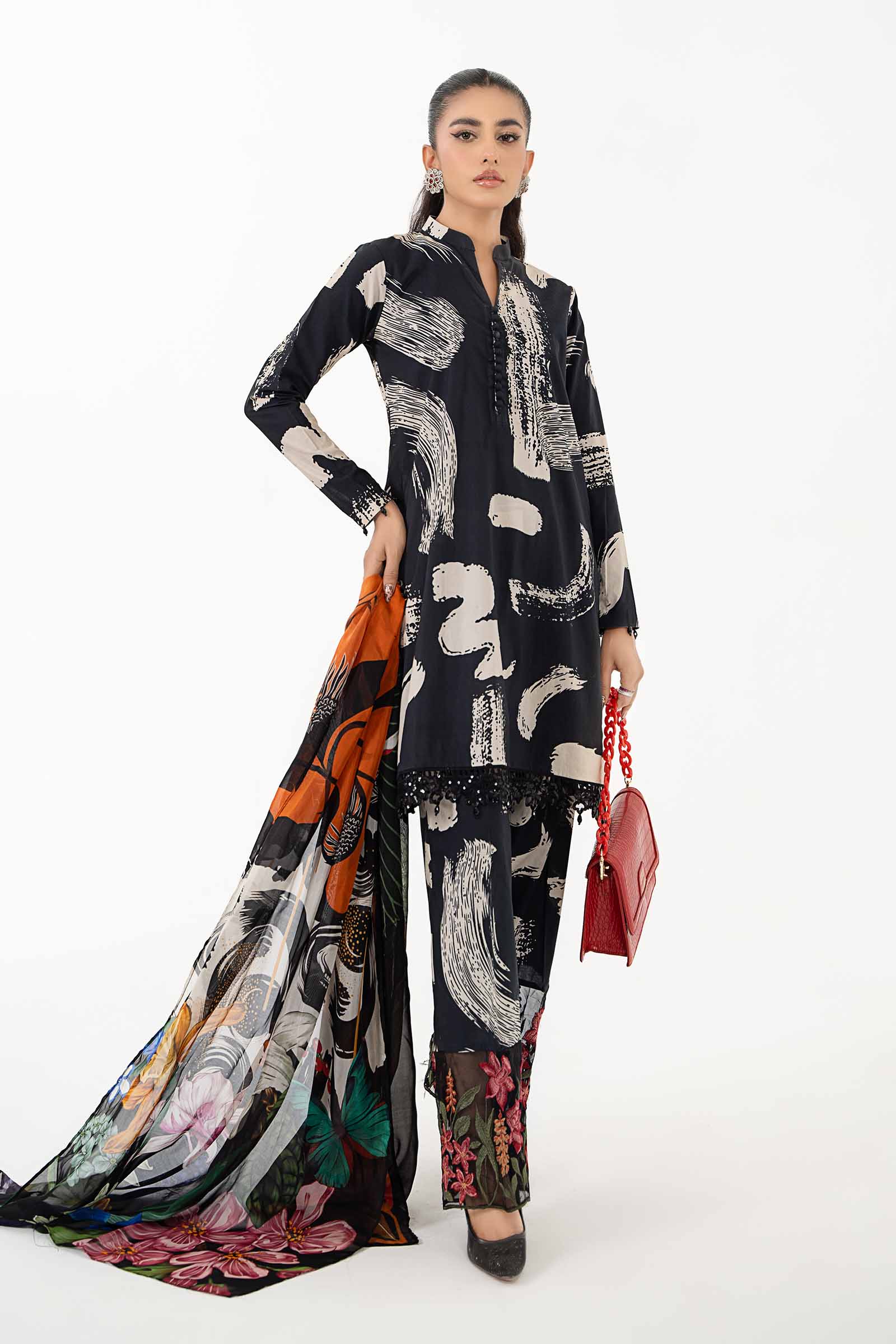 3 Piece Printed Lawn Suit | MPS-2205-A