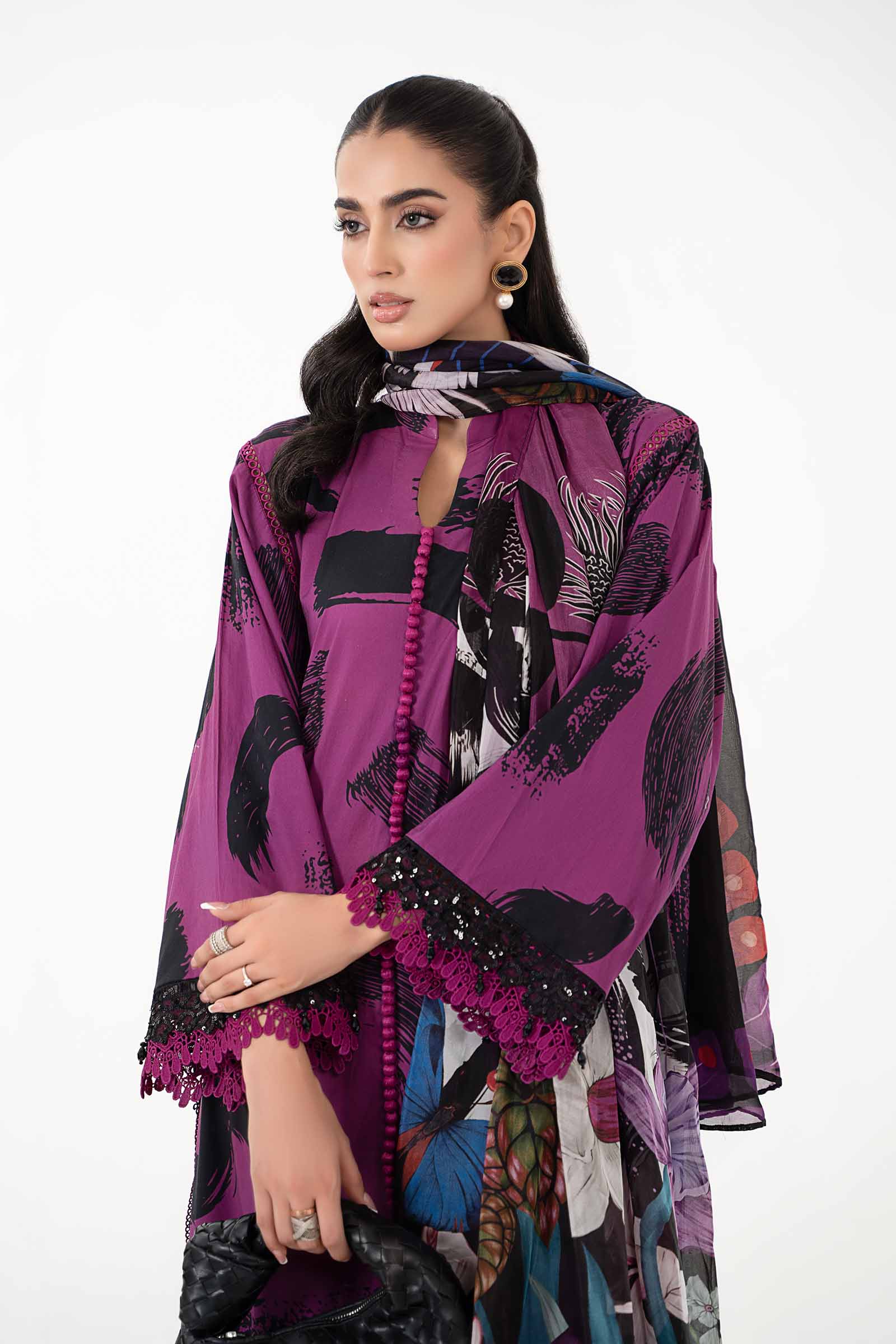 3 Piece Printed Lawn Suit | MPS-2205-B - Image 2
