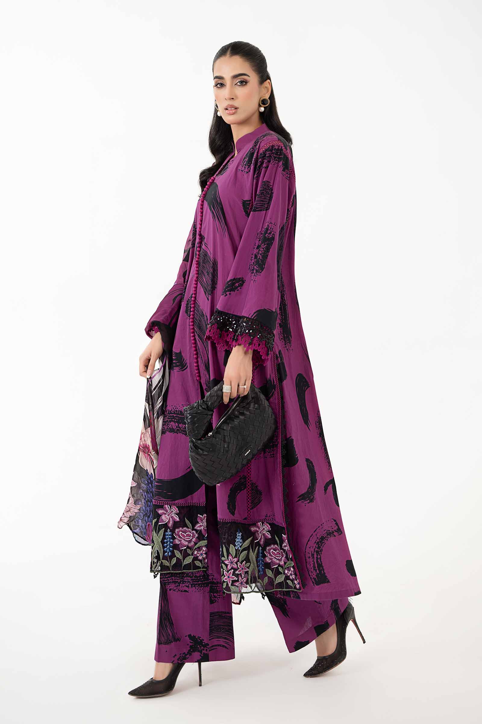 3 Piece Printed Lawn Suit | MPS-2205-B - Image 5