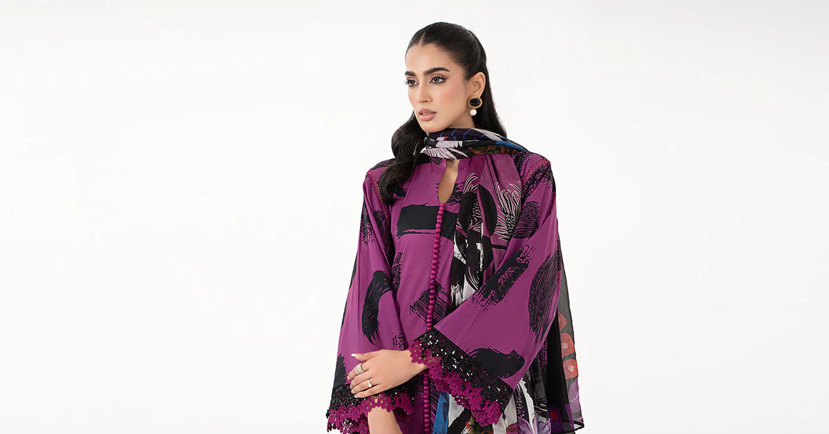 3 Piece Printed Lawn Suit | MPS-2205-B - Image 7