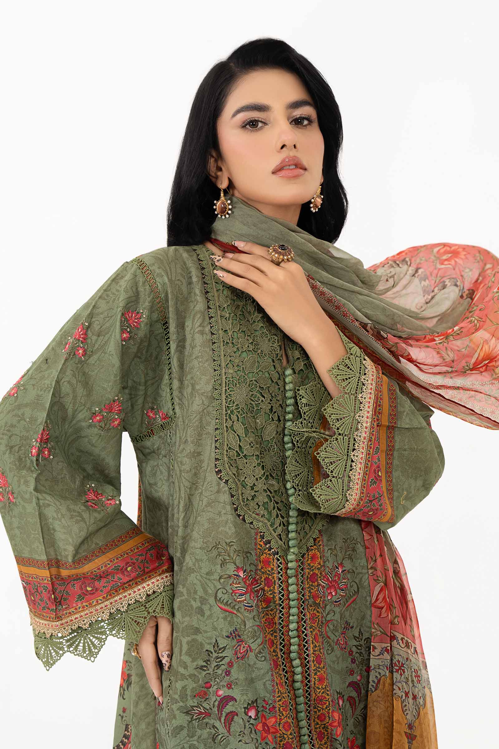 3 Piece Printed Lawn Suit | MPS-2206-A - Image 2