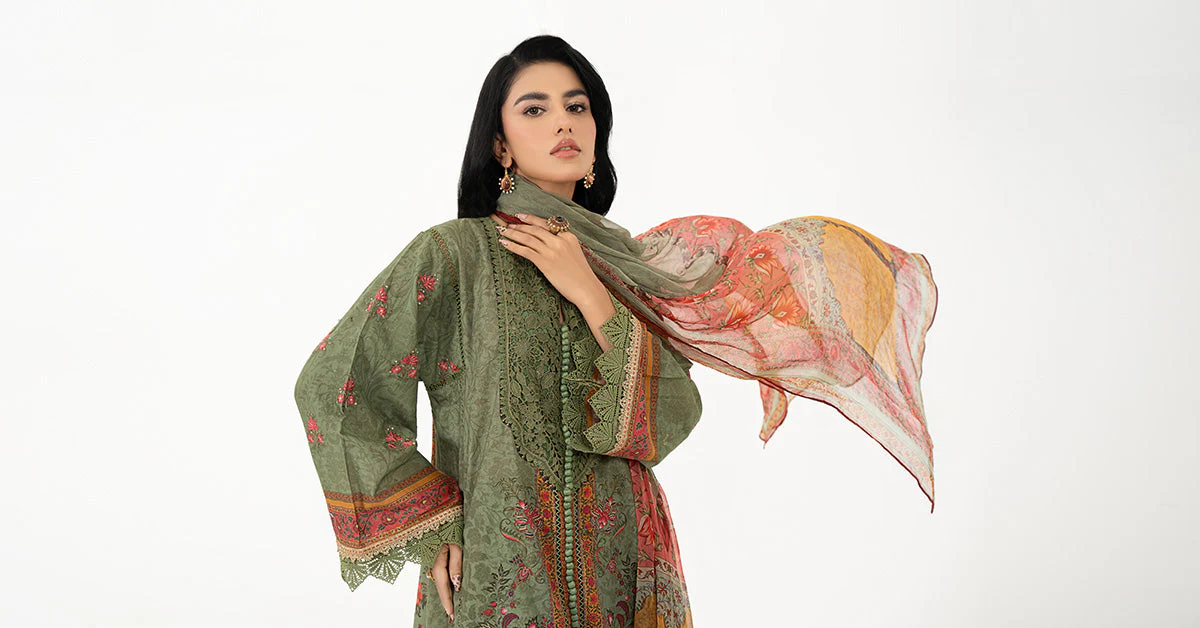 3 Piece Printed Lawn Suit | MPS-2206-A - Image 6