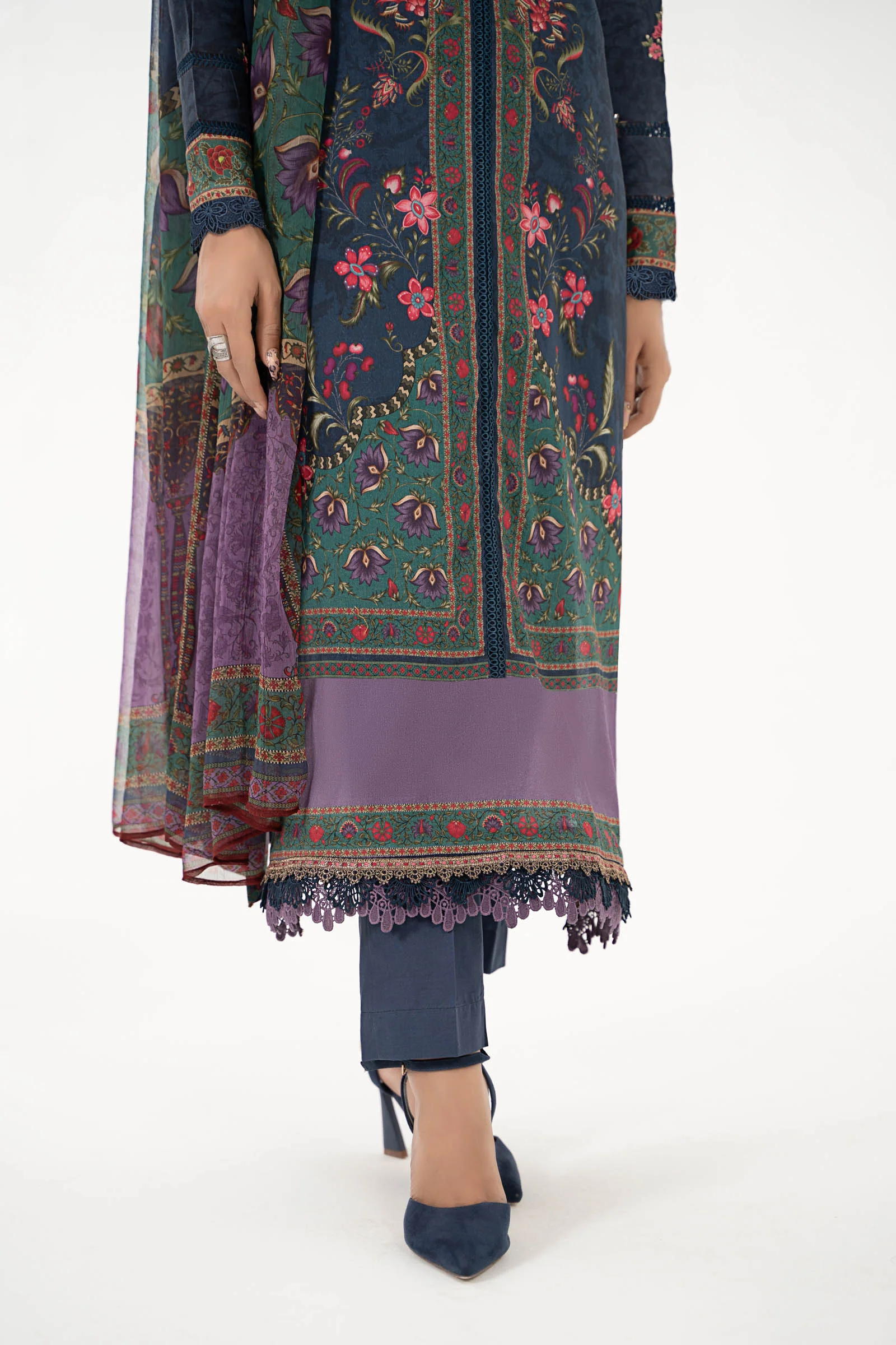 3 Piece Printed Lawn Suit | MPS-2206-B - Image 5