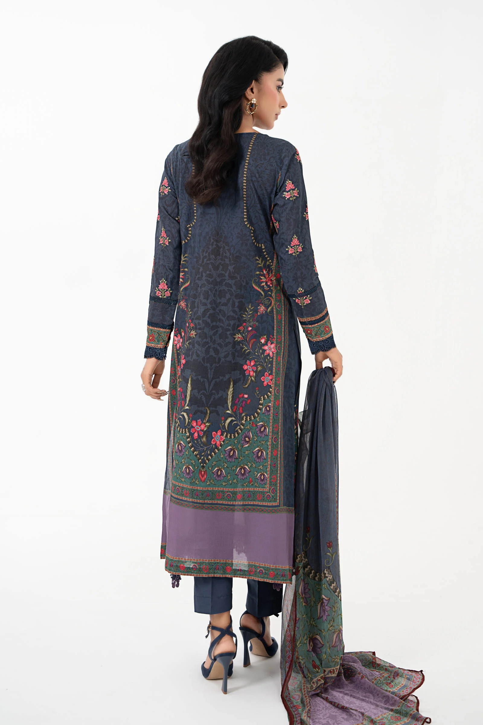 3 Piece Printed Lawn Suit | MPS-2206-B - Image 7