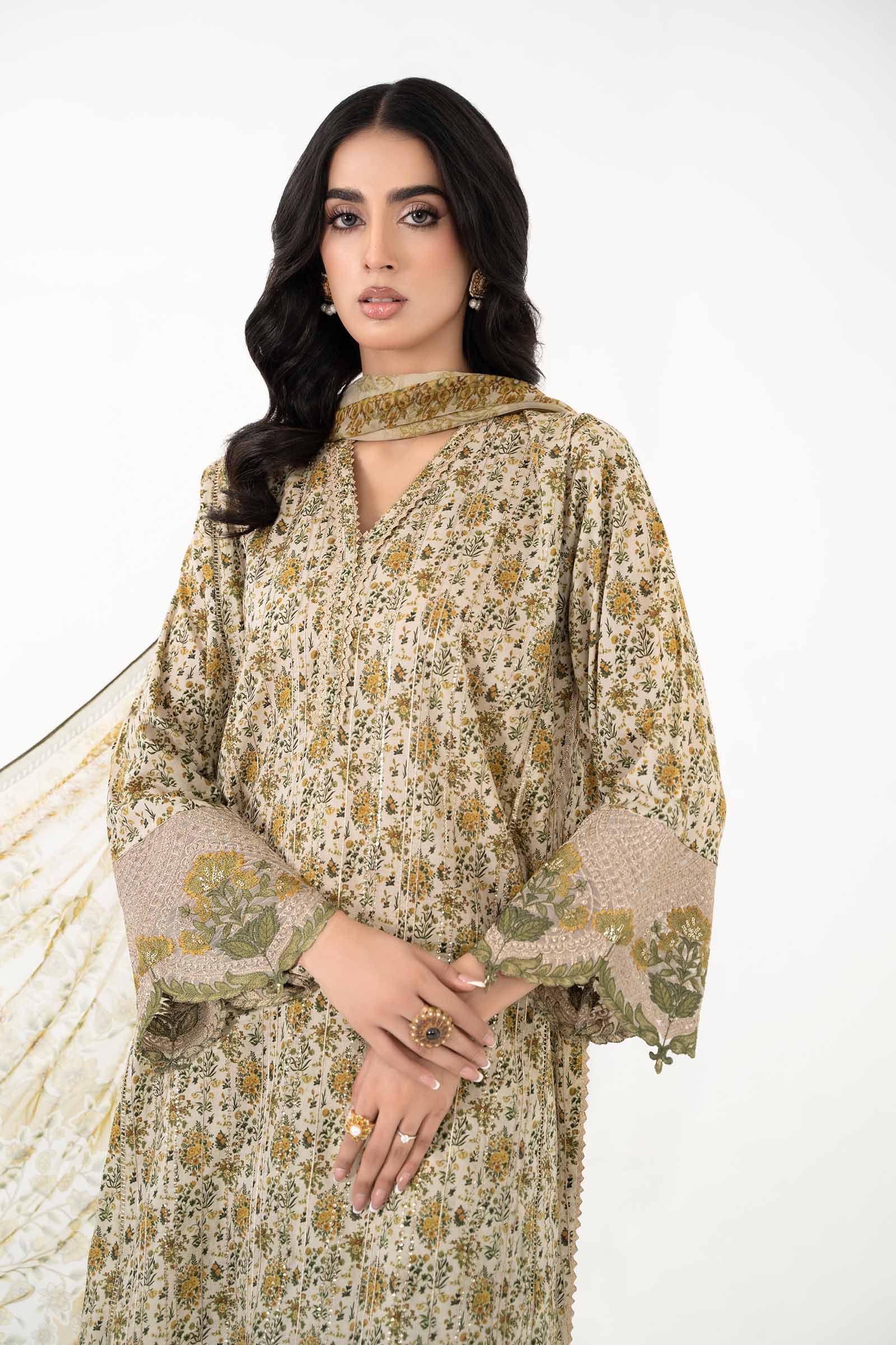 3 Piece Printed Lawn Suit | MPS-2207-A - Image 3