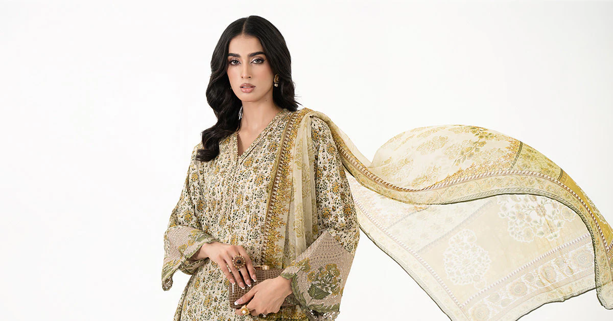 3 Piece Printed Lawn Suit | MPS-2207-A - Image 7