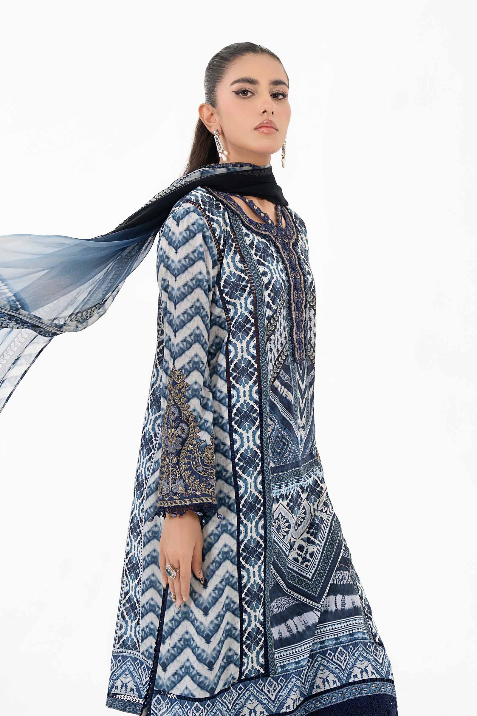 3 Piece Printed Lawn Suit | MPS-2208-B - Image 2