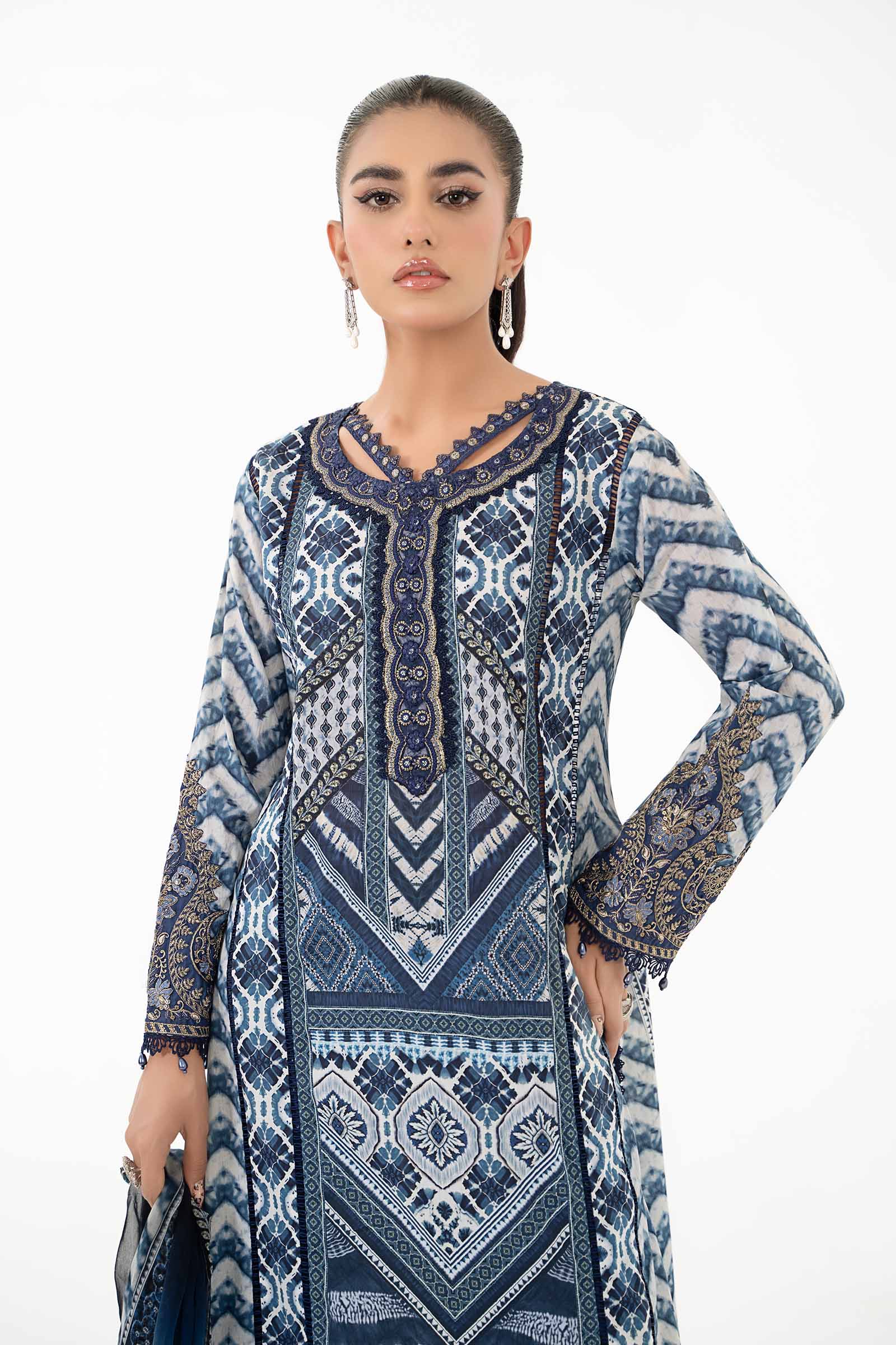 3 Piece Printed Lawn Suit | MPS-2208-B - Image 3