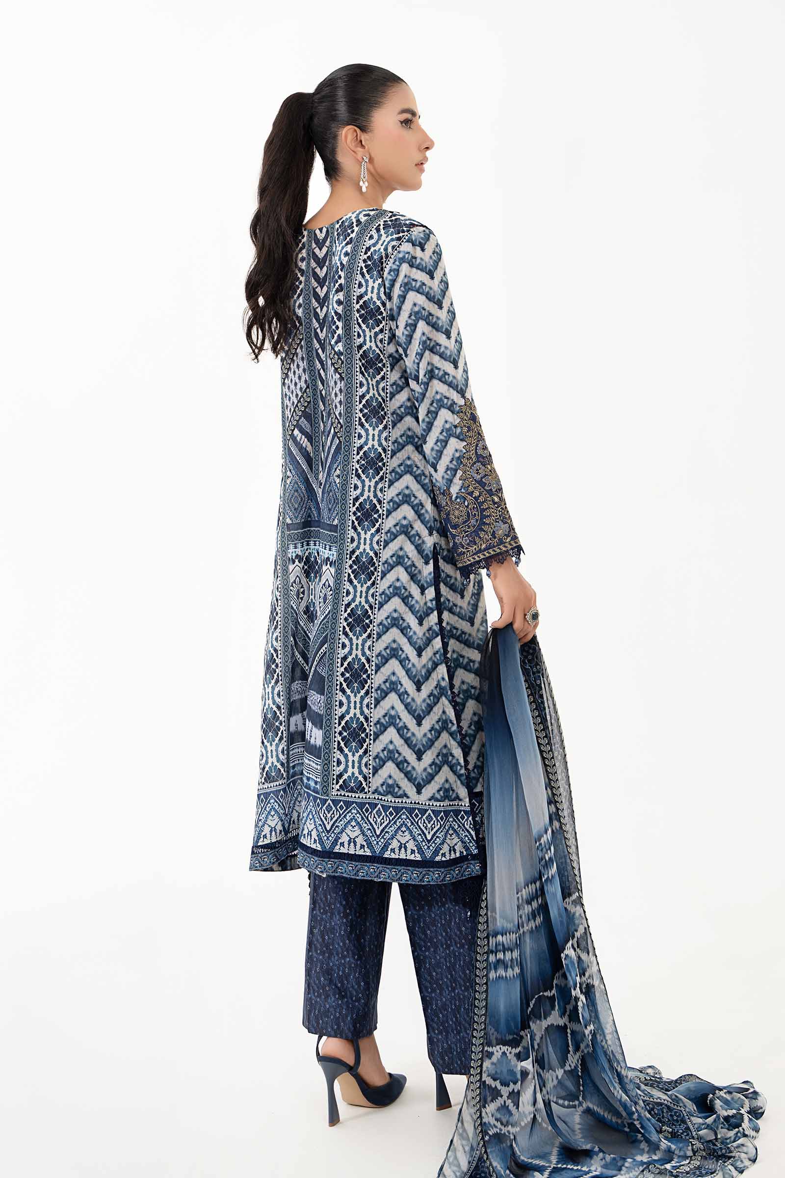 3 Piece Printed Lawn Suit | MPS-2208-B - Image 6