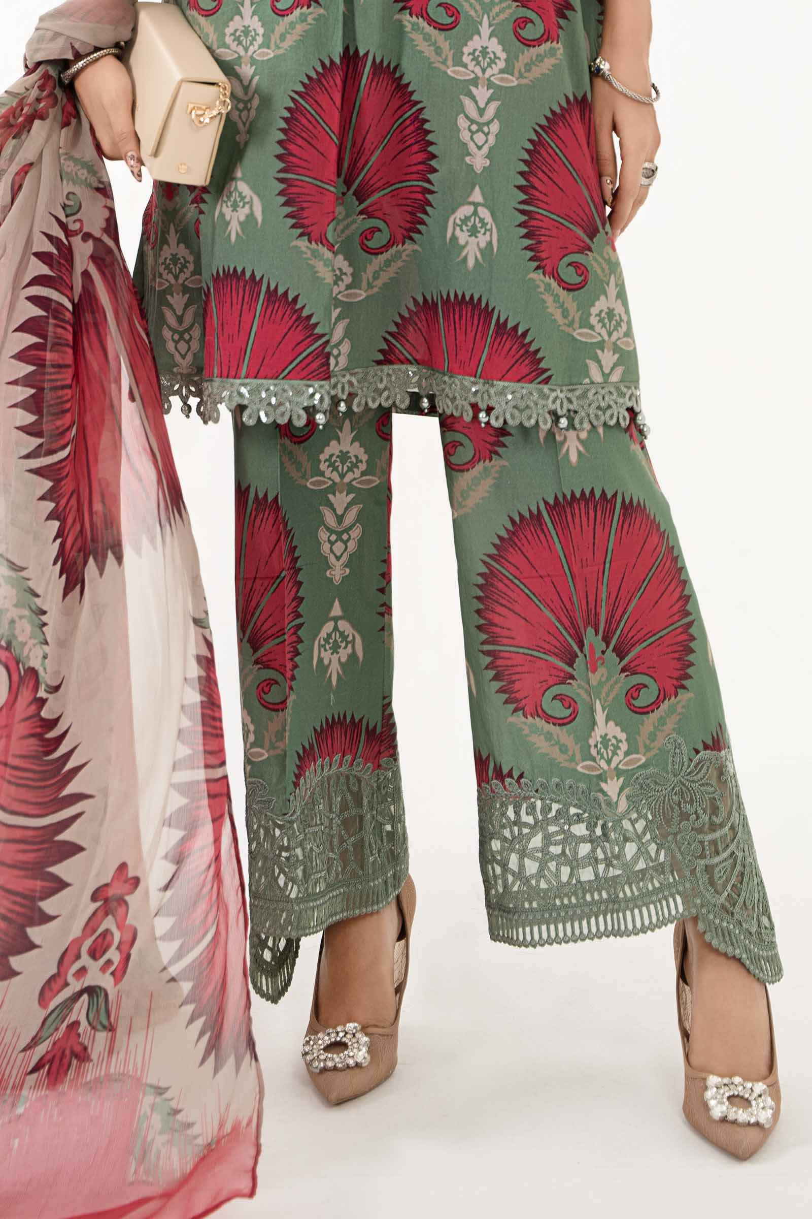 3 Piece Printed Lawn Suit | MPS-2209-A - Image 4