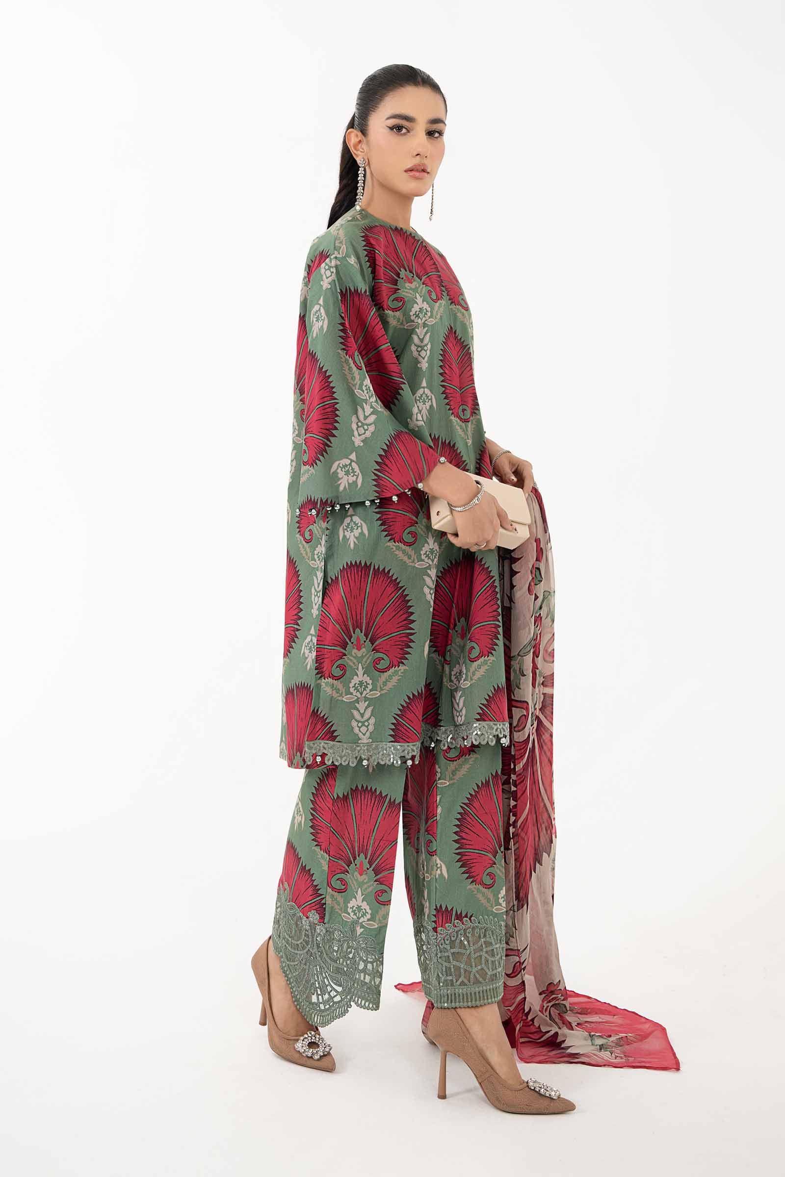3 Piece Printed Lawn Suit | MPS-2209-A - Image 5