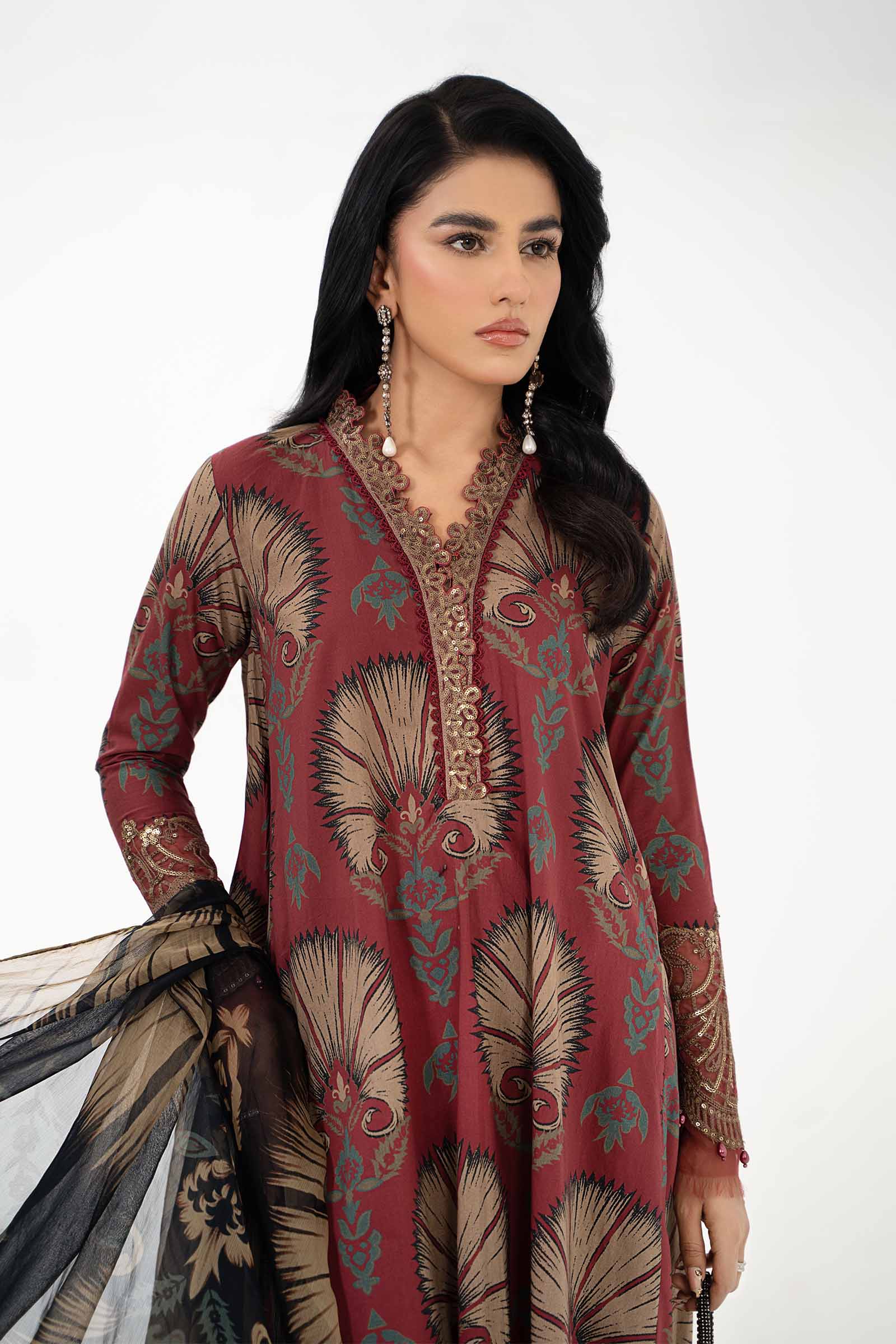 3 Piece Printed Lawn Suit | MPS-2209-B - Image 2
